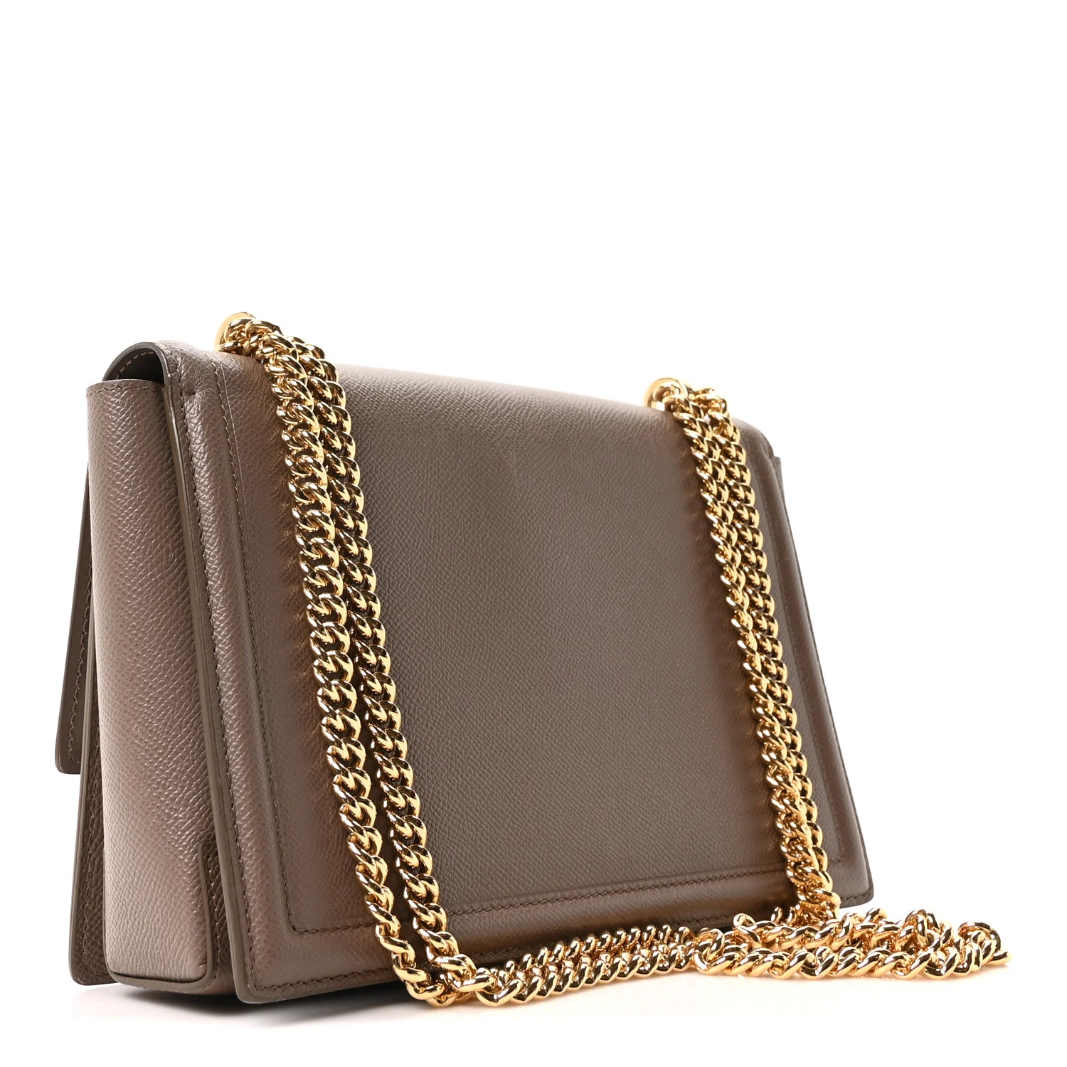 Printed Calfskin Ginny Shoulder Bag Grey - Image 3
