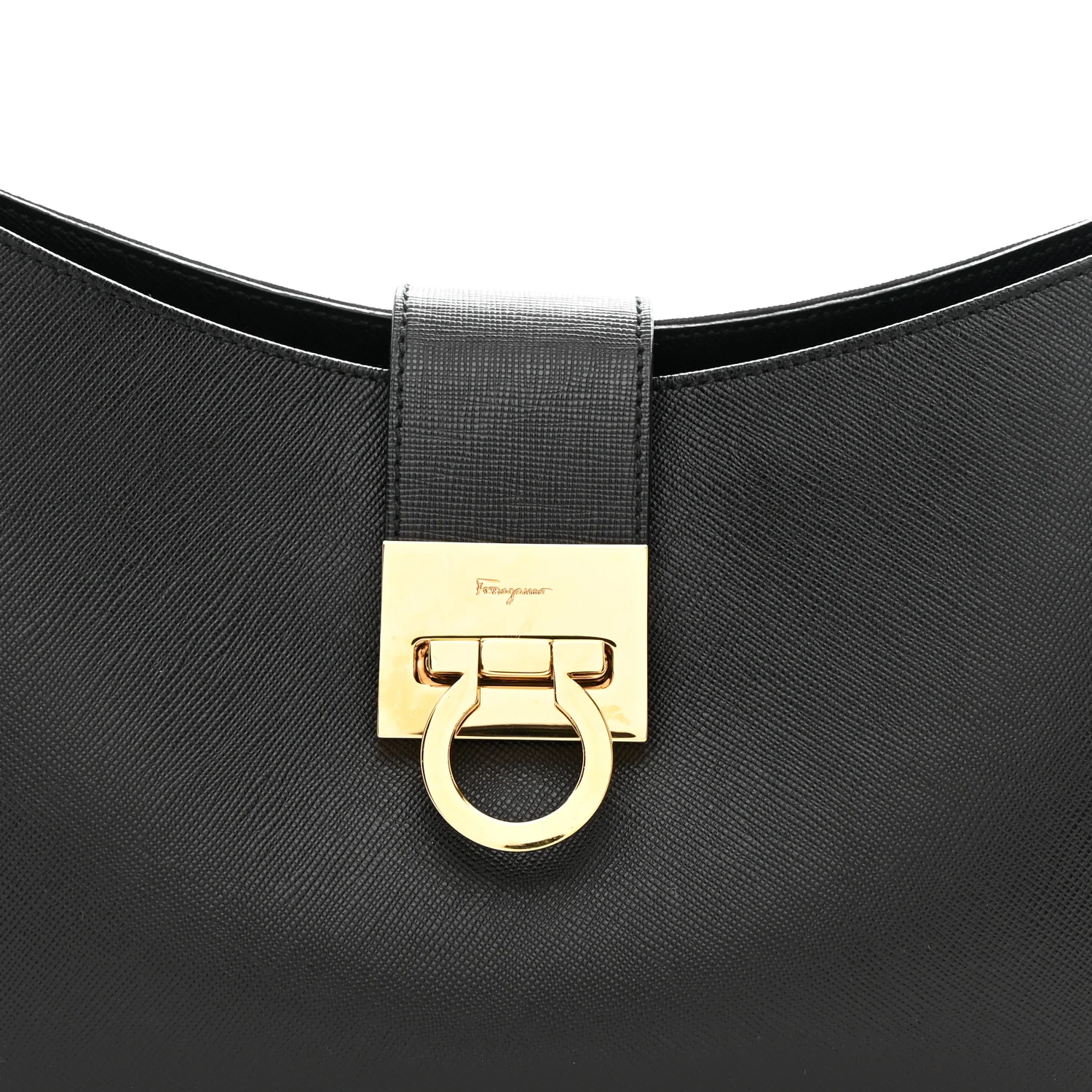Saffiano Trifolio Shoulder Bag Black - Image 7