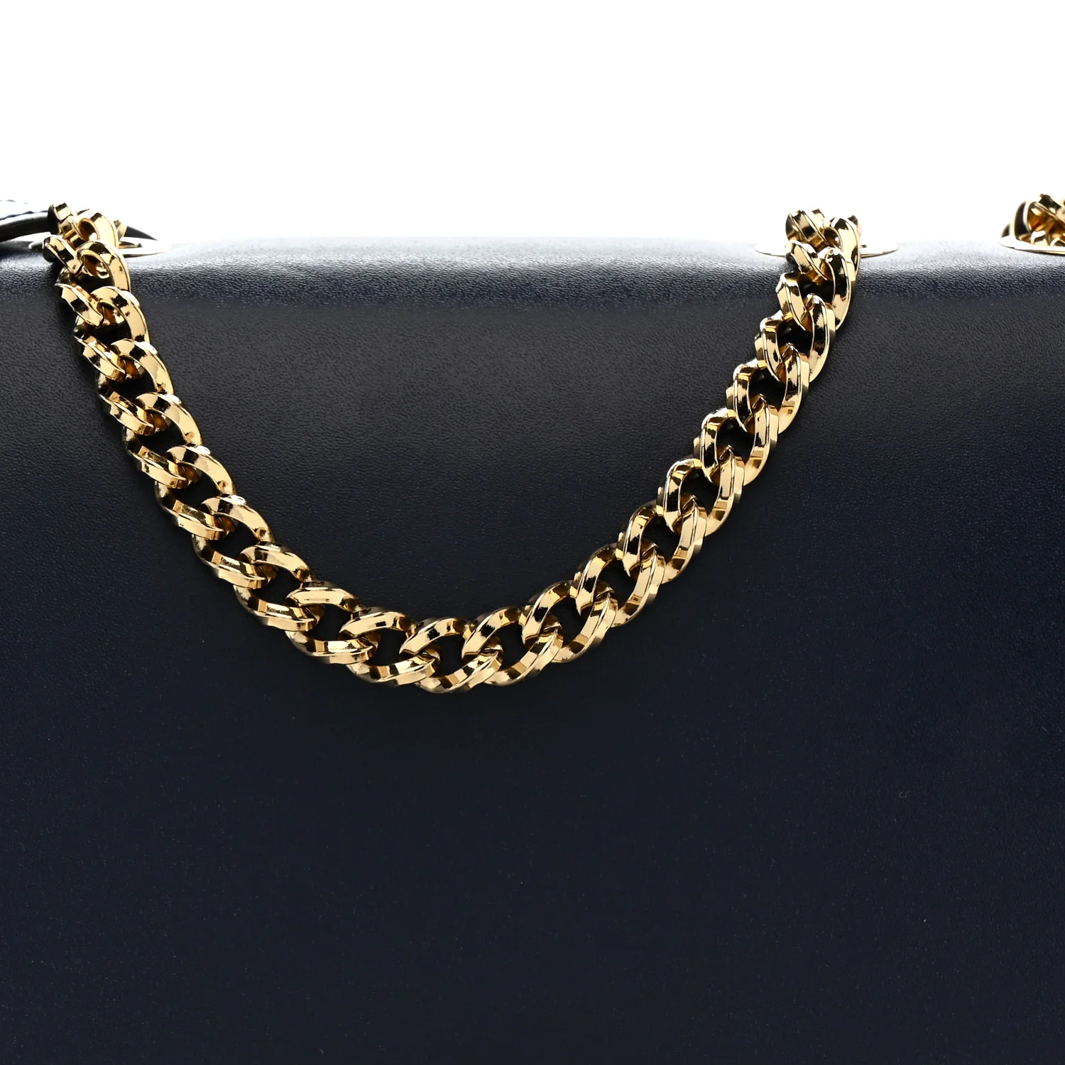 Smooth Calfskin Vara Bow Chain Flap Crossbody Navy - Image 7