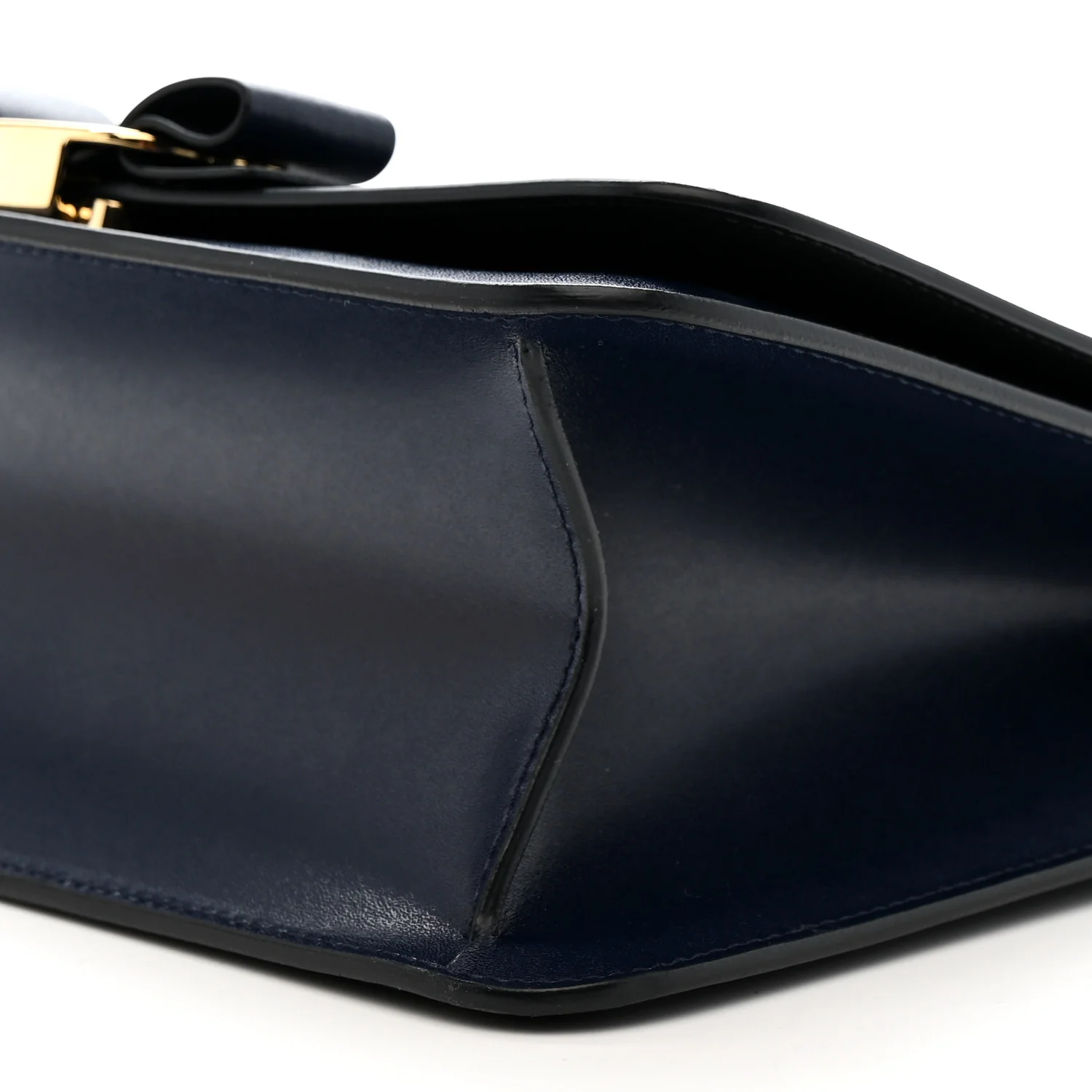 Smooth Calfskin Vara Bow Chain Flap Crossbody Navy - Image 9