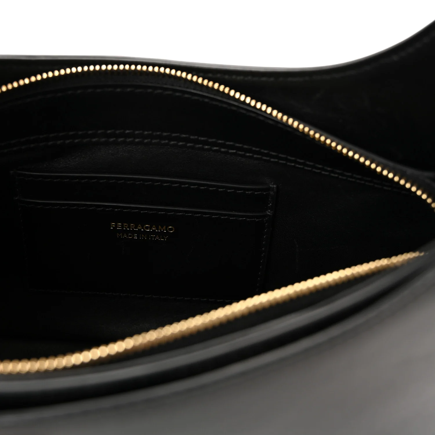 Soft Calfskin Gancini Hobo Black - Image 6