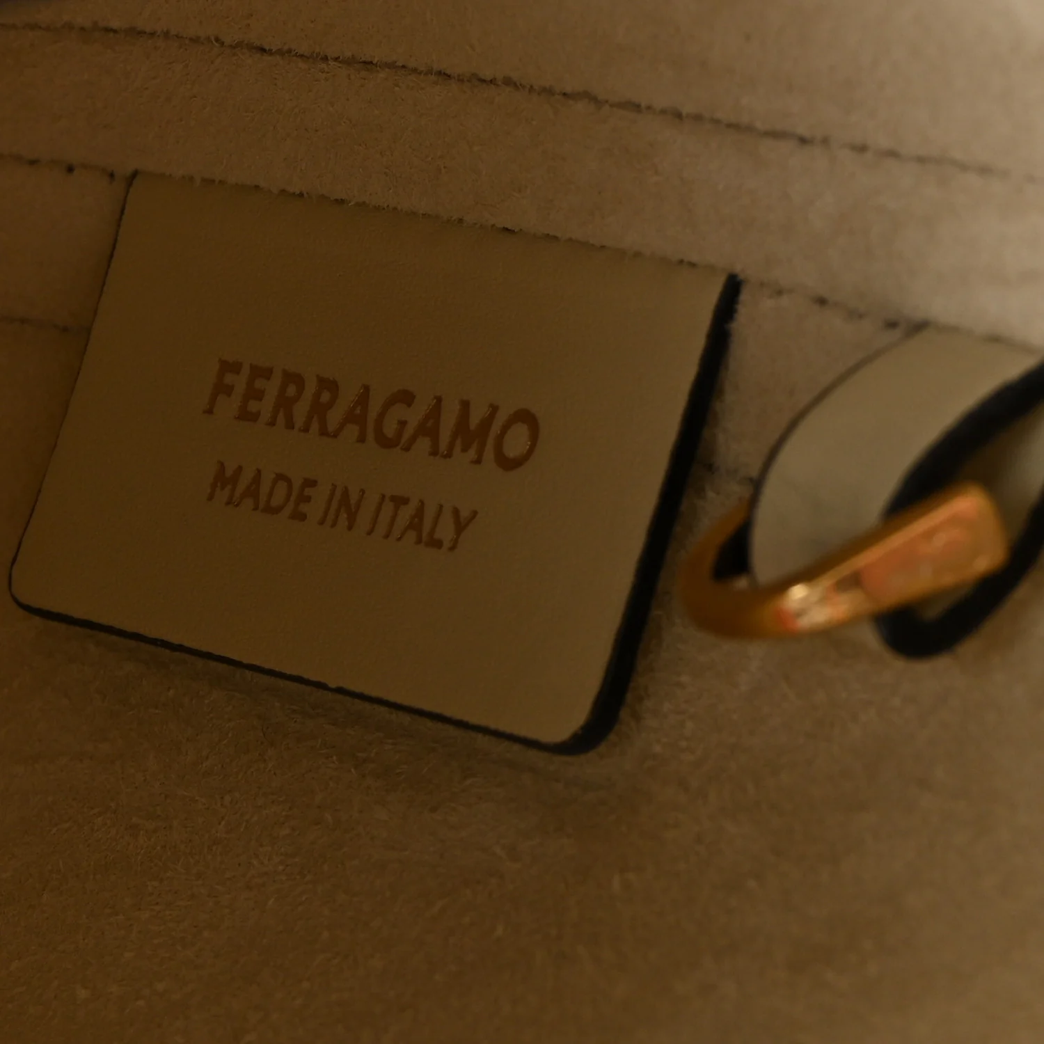 Soft Calfskin Mini Gancini Hobo Mascarpone - Image 6