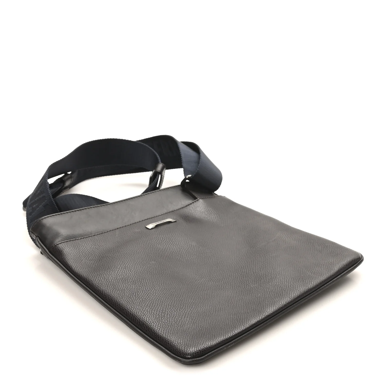 Stamped Calfskin Crossbody Bag Brown - Image 4