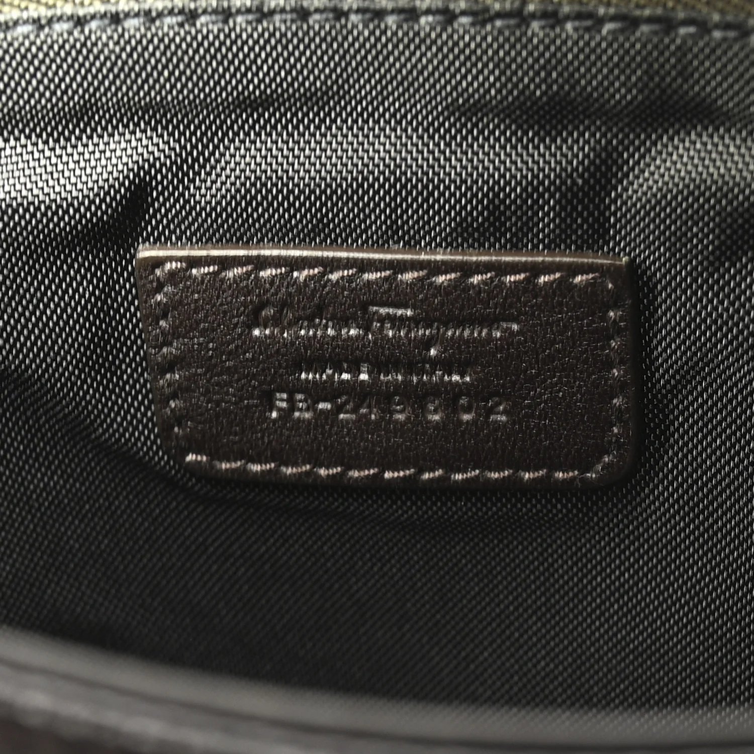 Stamped Calfskin Crossbody Bag Brown - Image 6