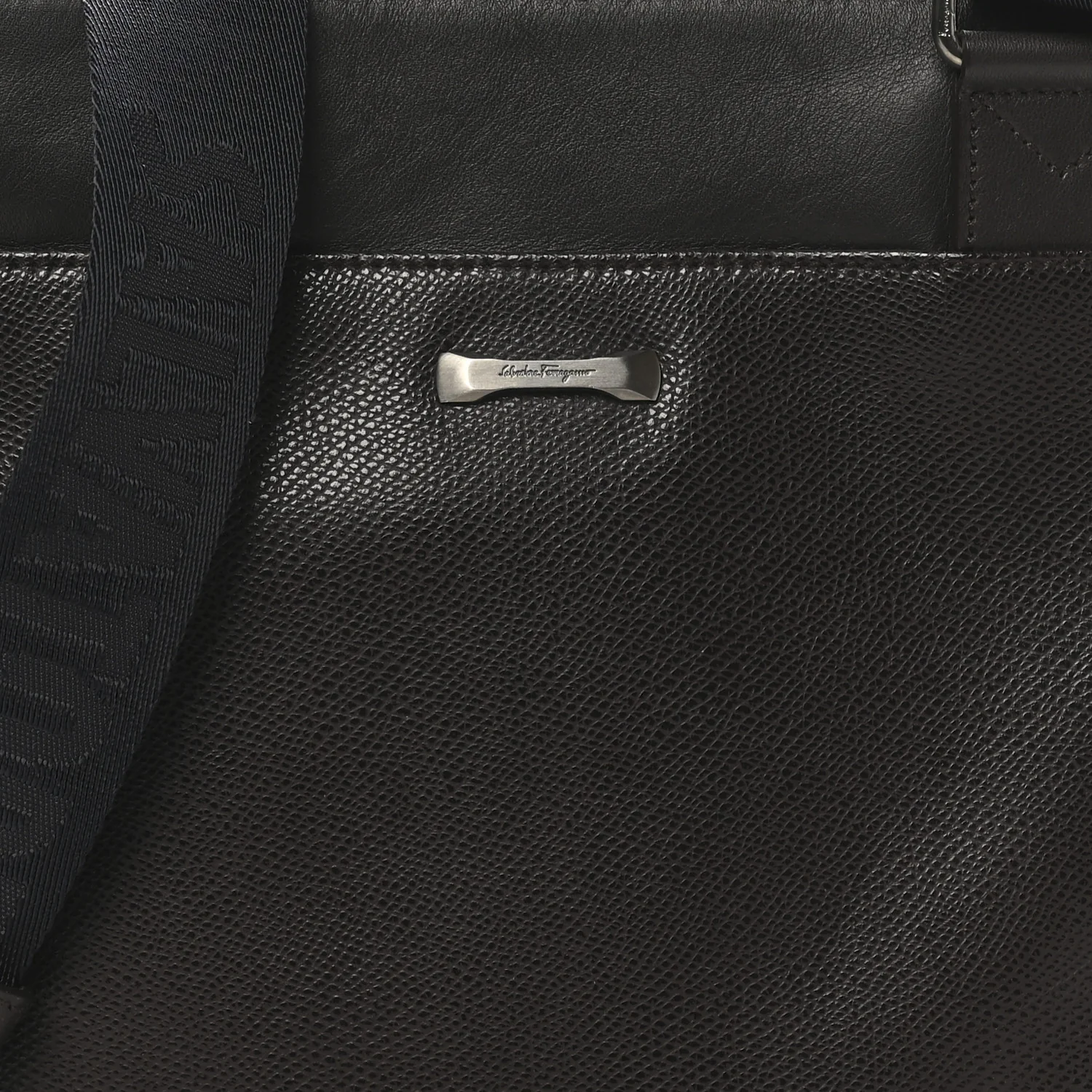 Stamped Calfskin Crossbody Bag Brown - Image 7