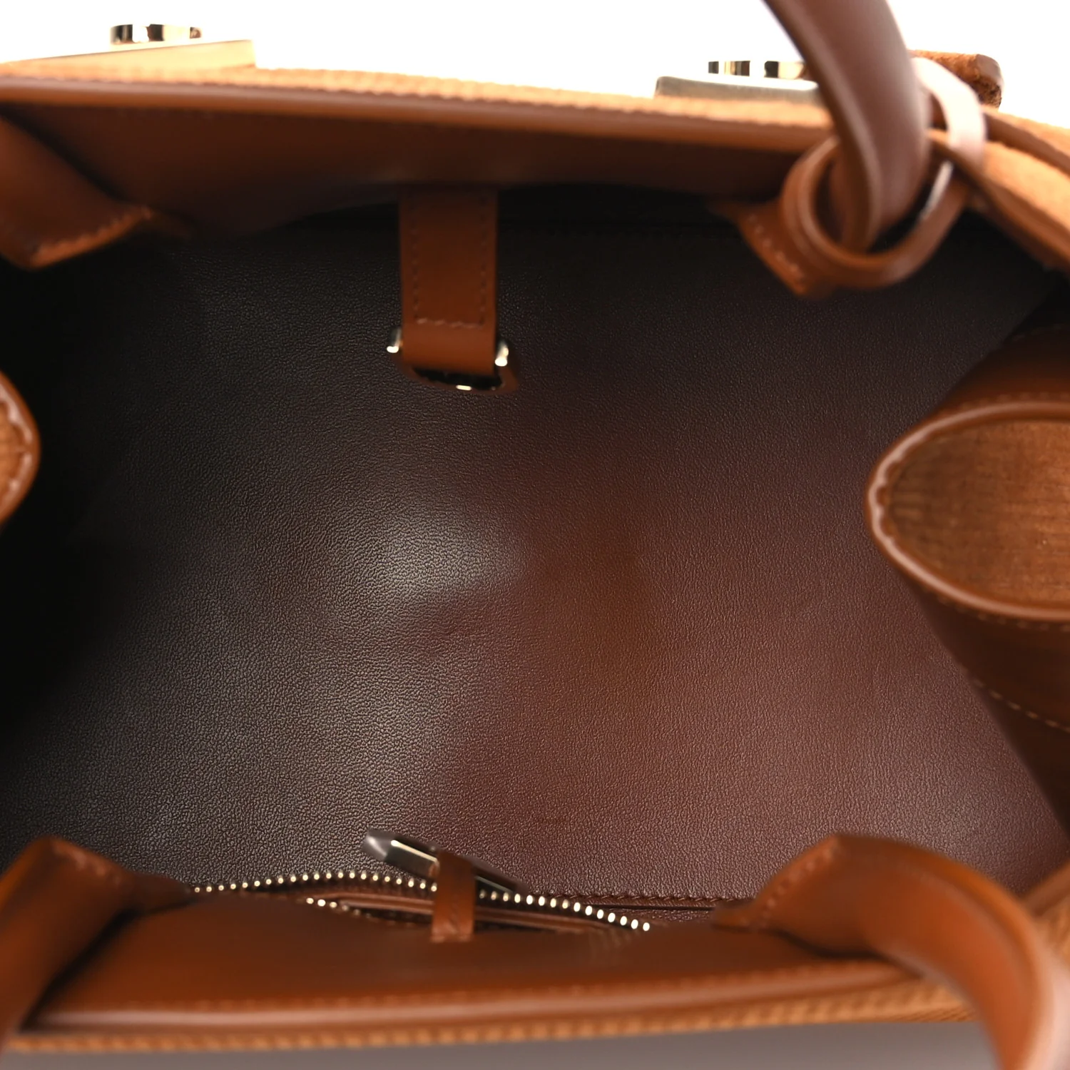 Suede Corduroy Medium Hug Bag Natural Nude - Image 5