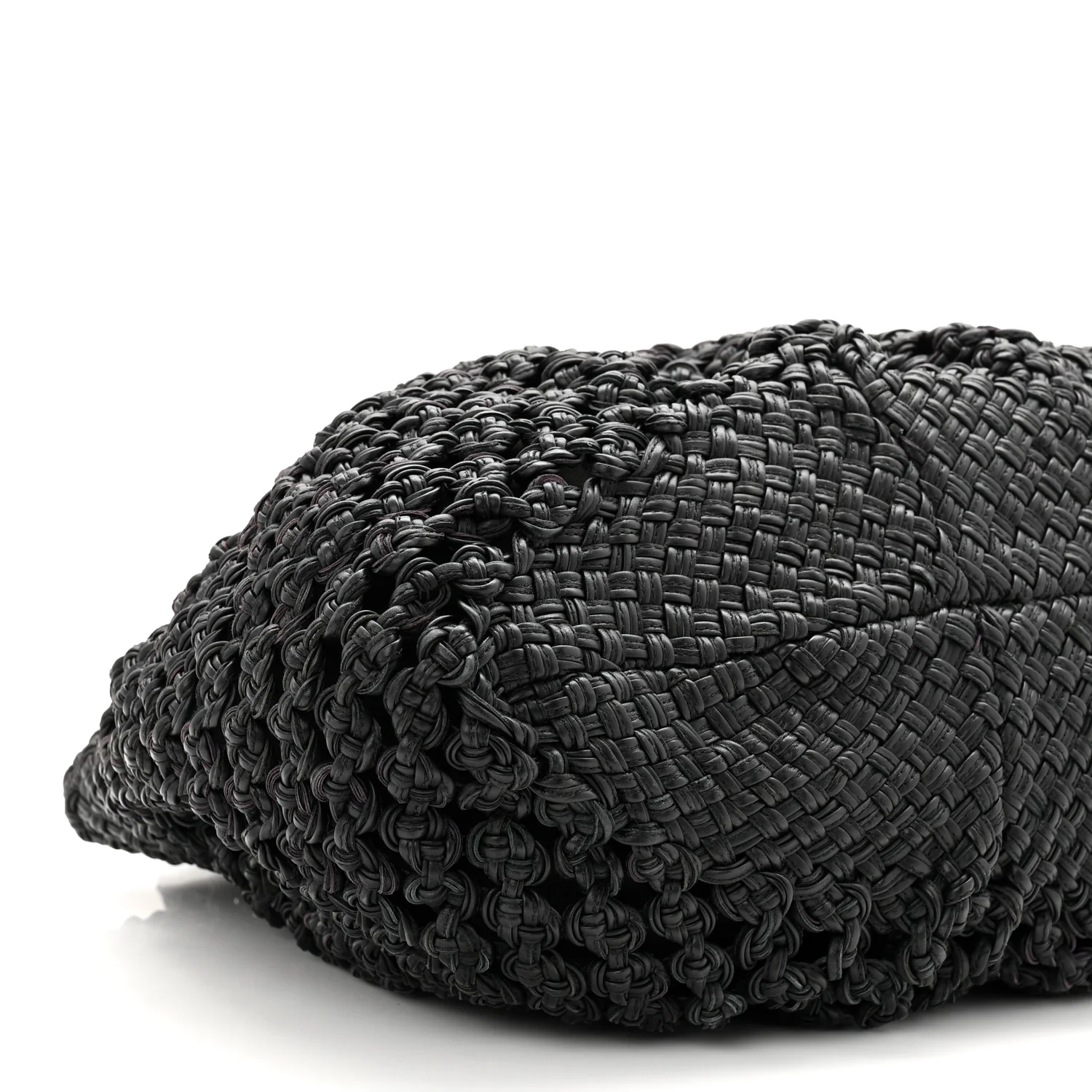 Woven Calfskin Gancini Shoulder Bag Black - Image 16