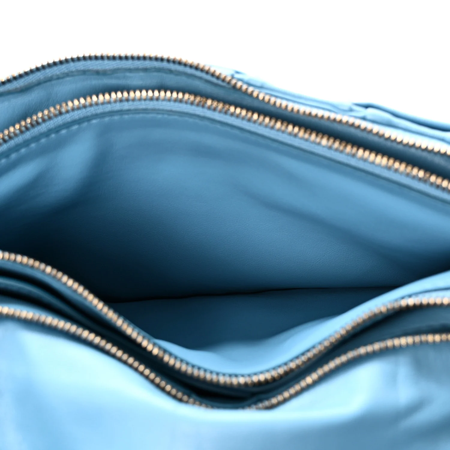 Woven Calfskin Viva Bow Shoulder Bag Blue - Image 6