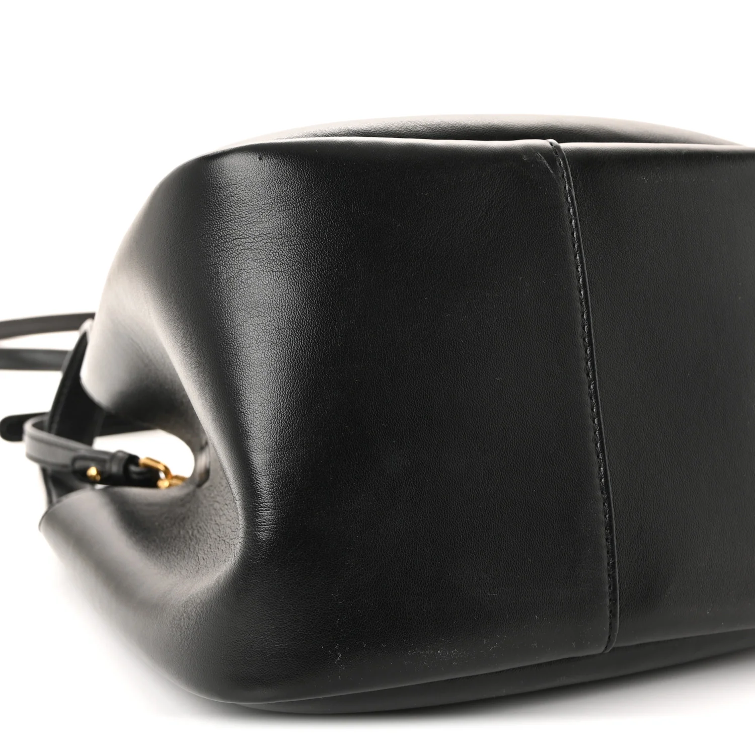 Eco Alter Nappa Perforated Logo Double Top Handle Crossbody Bag Black - Image 8