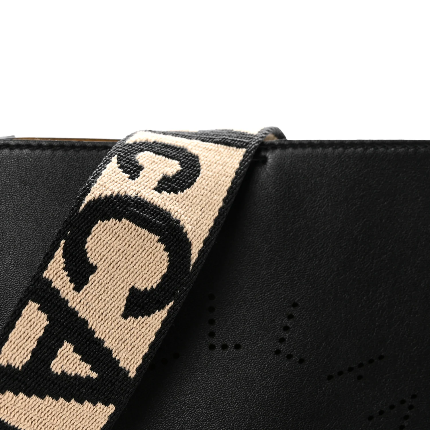 Eco Alter Nappa Perforated Logo Mini Crossbody Black - Image 7