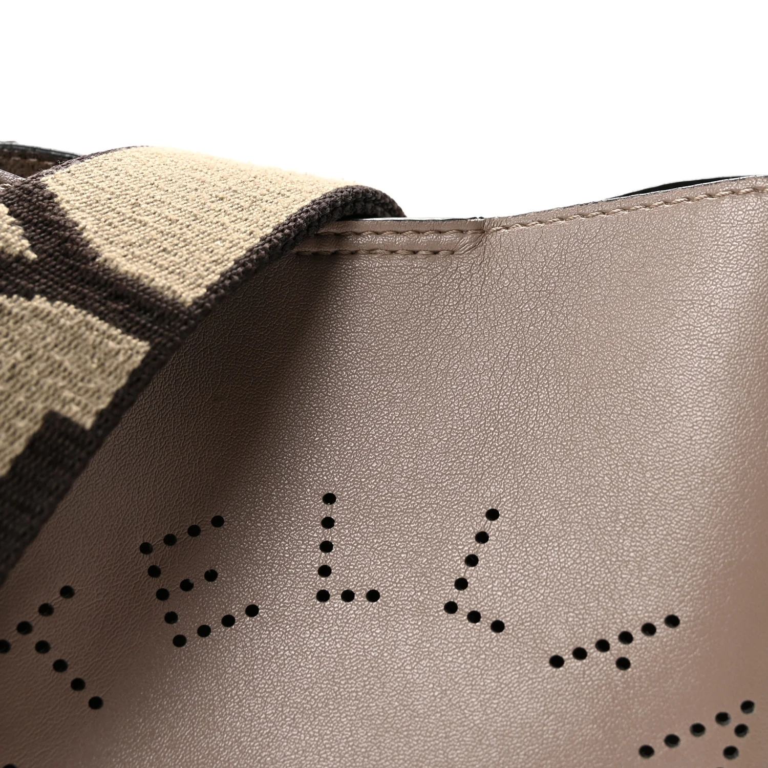 Eco Alter Nappa Perforated Logo Mini Crossbody Dark Taupe - Image 7