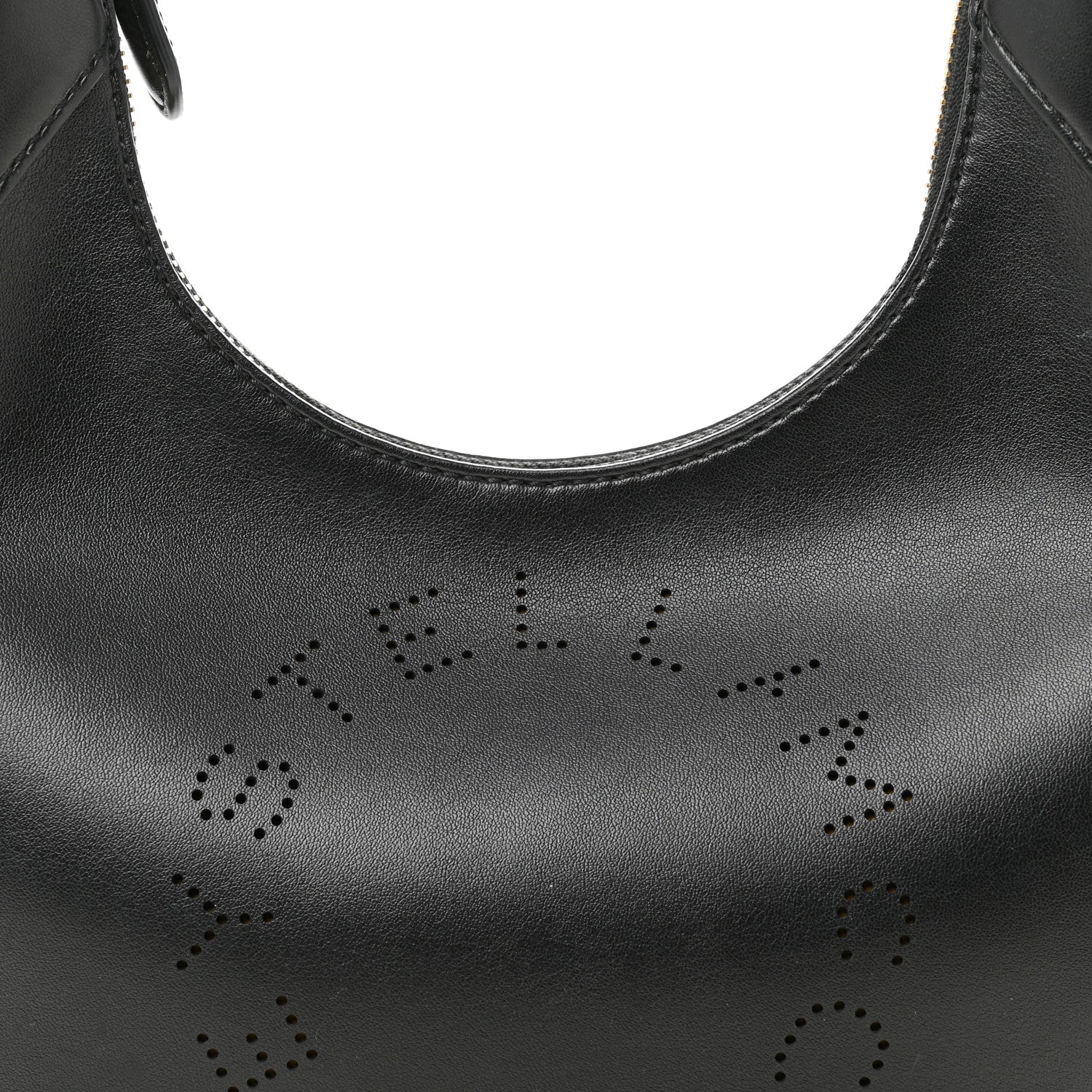 Eco Alter Nappa Perforated Logo Small Hobo Black - Image 8