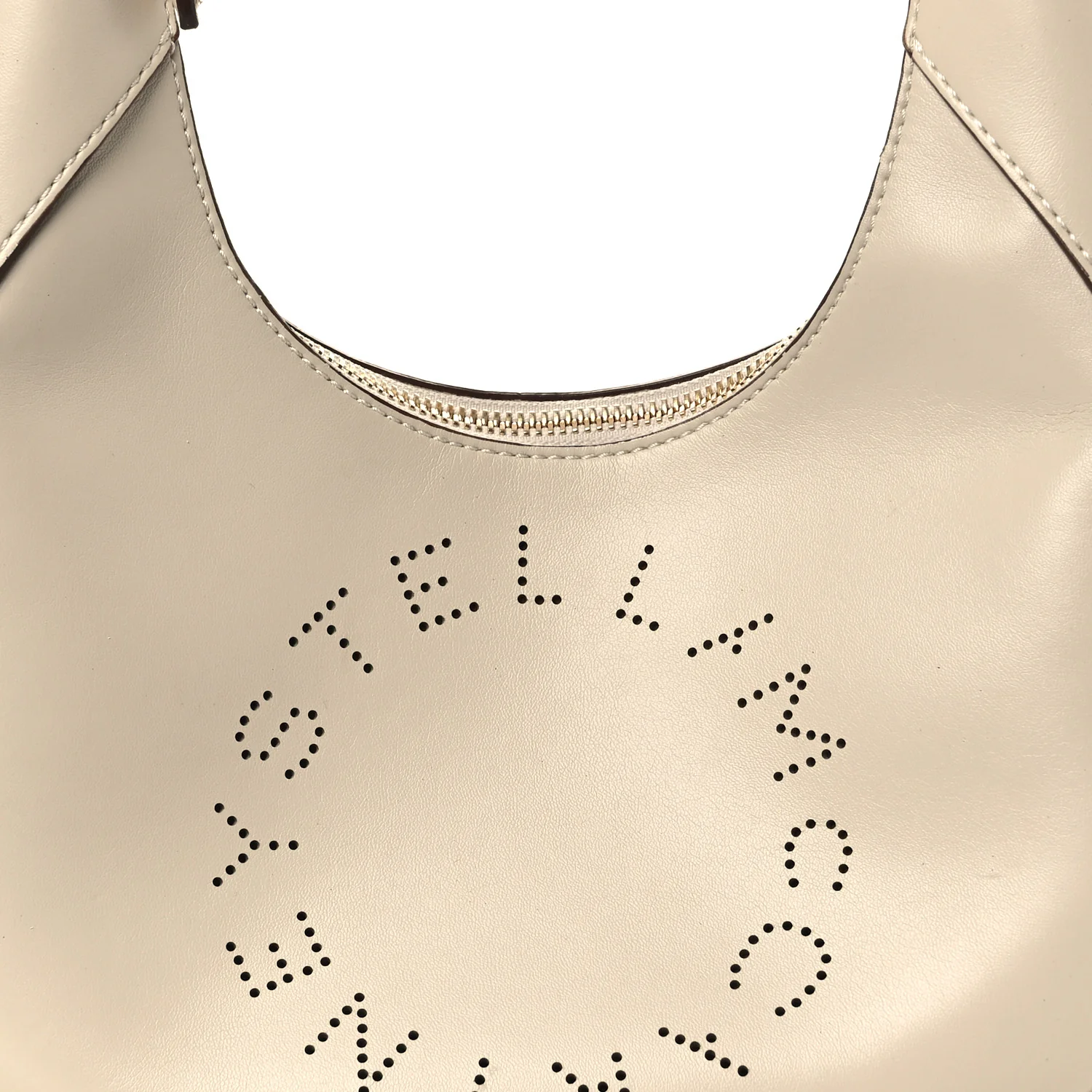 Eco Alter Nappa Perforated Logo Small Hobo White - Image 8