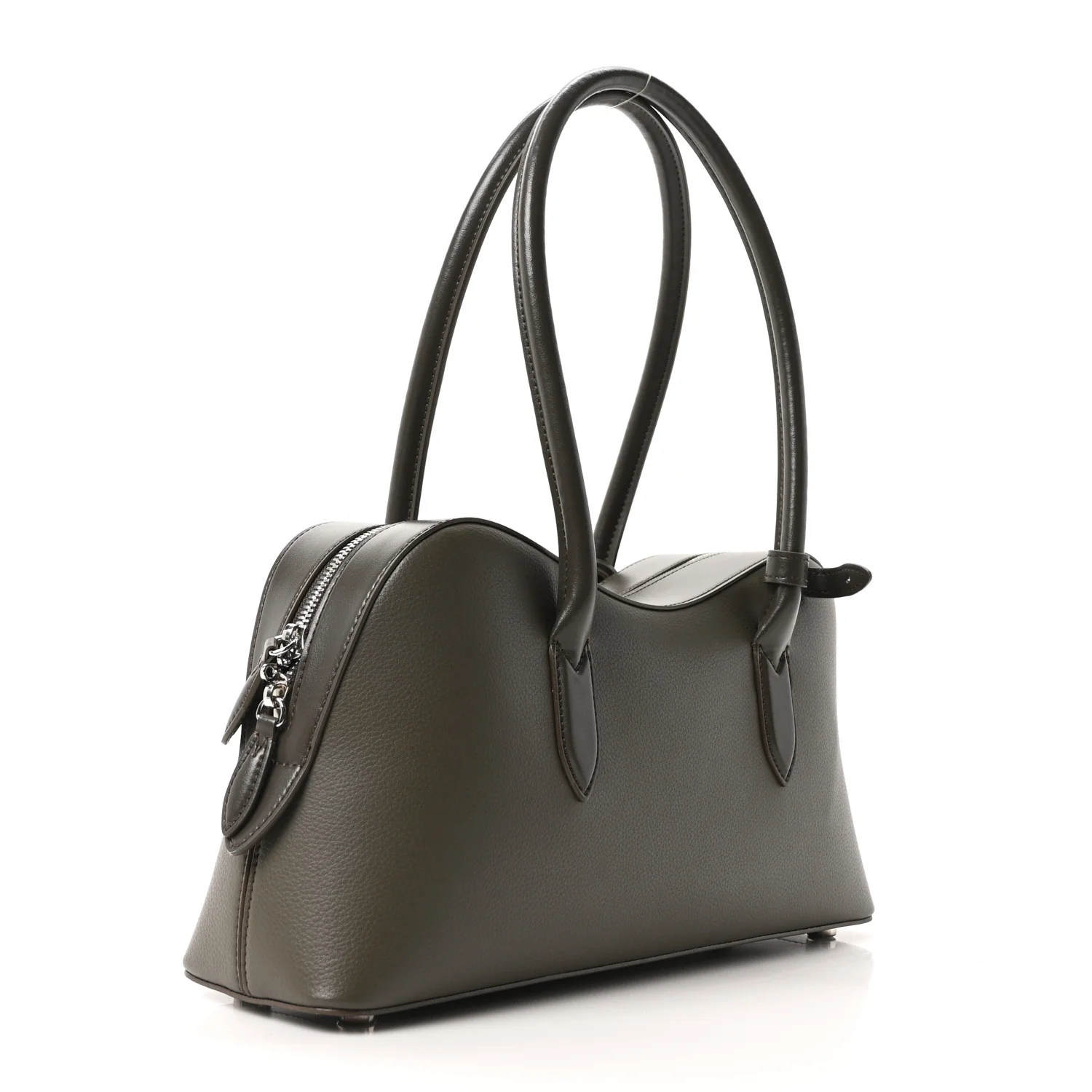 Eco Grainy Alter Mat Ryder Shoulder Bag Dark Olive - Image 3