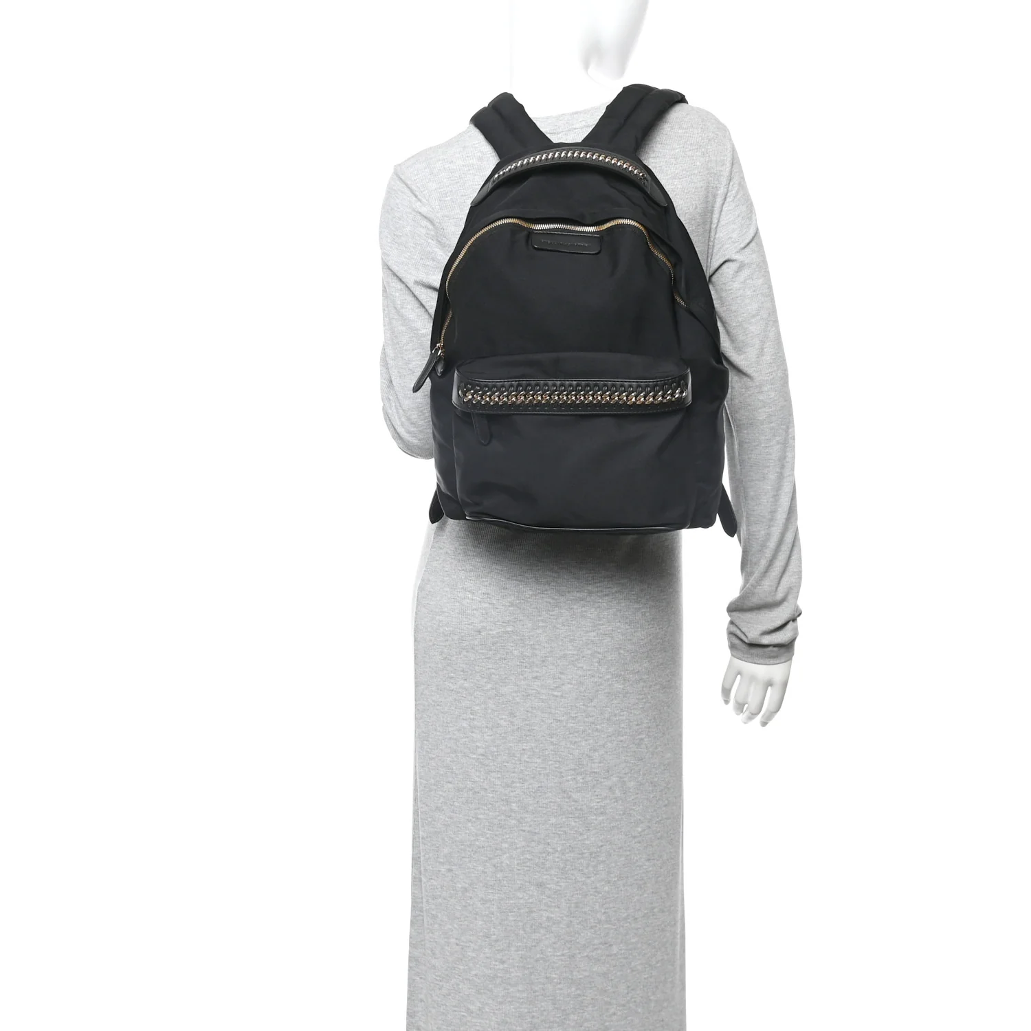 Nylon Eco Alter Nappa Mini Falabella GO Backpack Black - Image 2