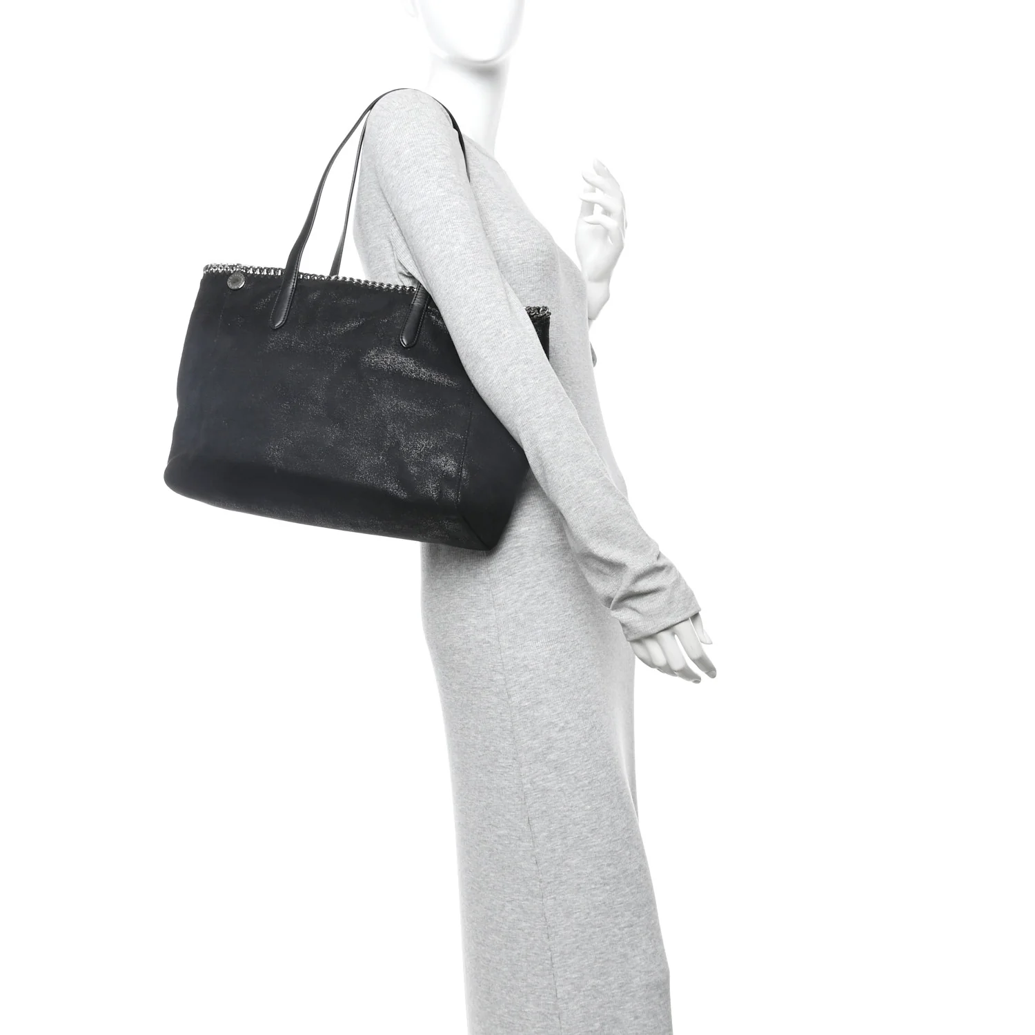 Shaggy Deer Falabella East West Shopper Tote Black - Image 2