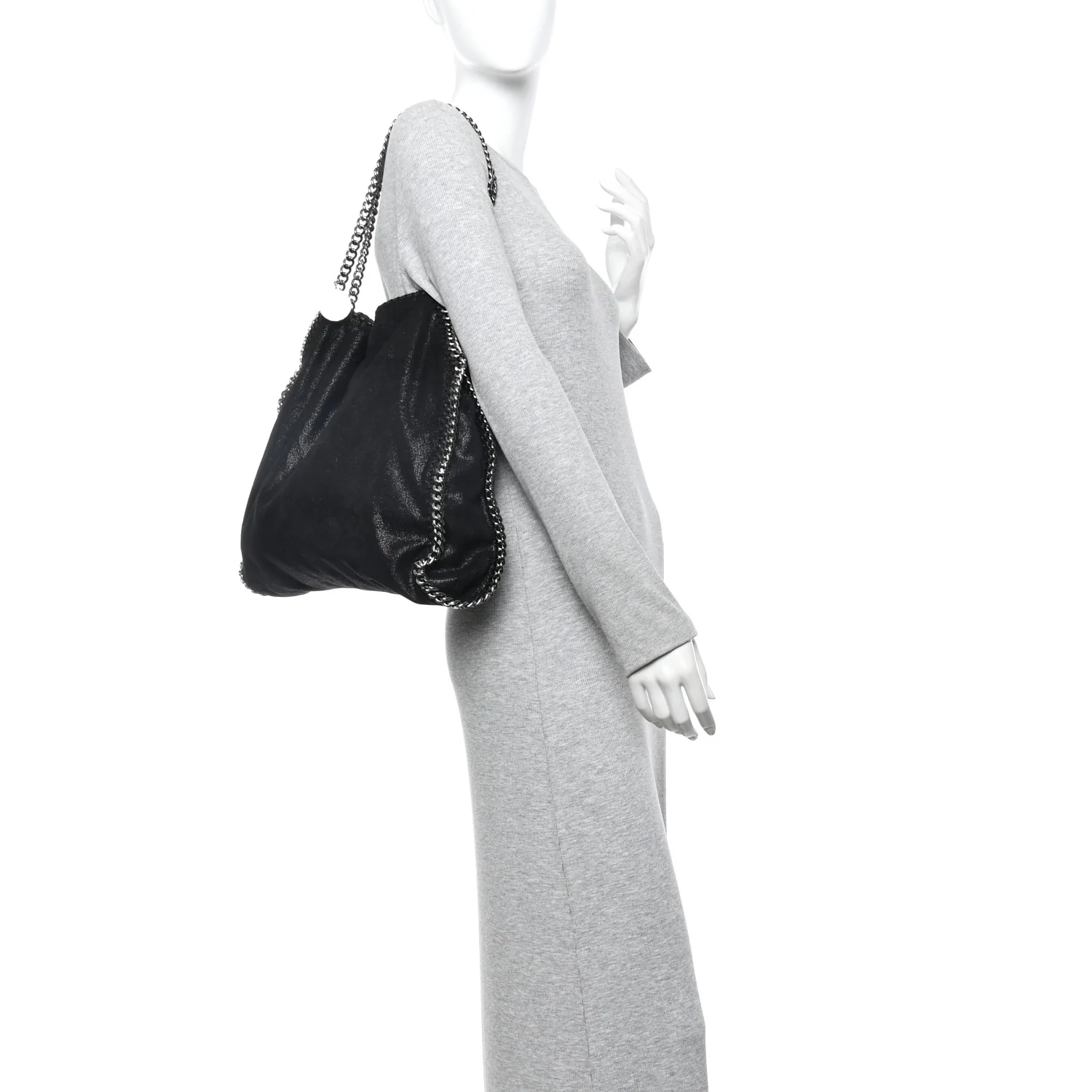 Shaggy Deer Falabella Fold Over Tote Black - Image 2