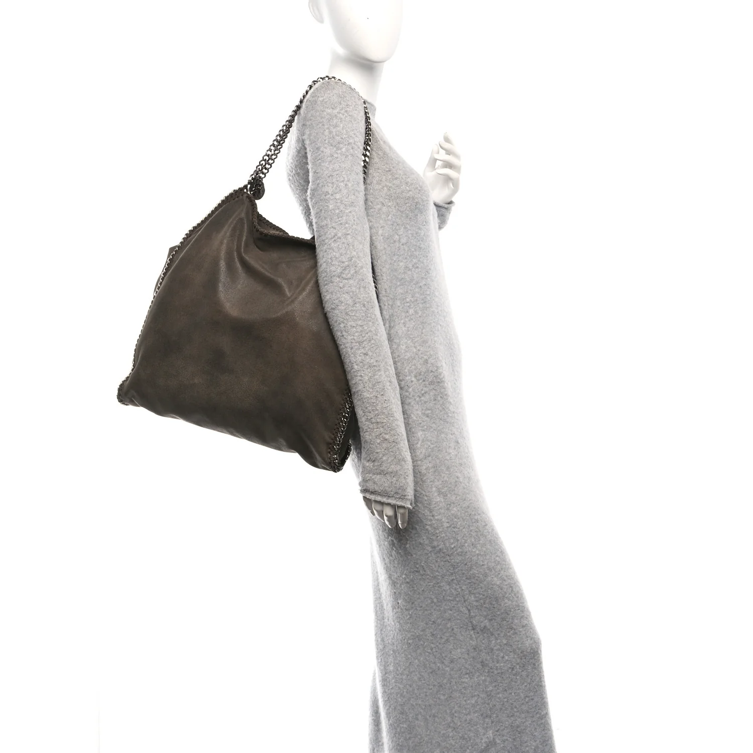 Shaggy Deer Falabella Fold Over Tote Grey - Image 2