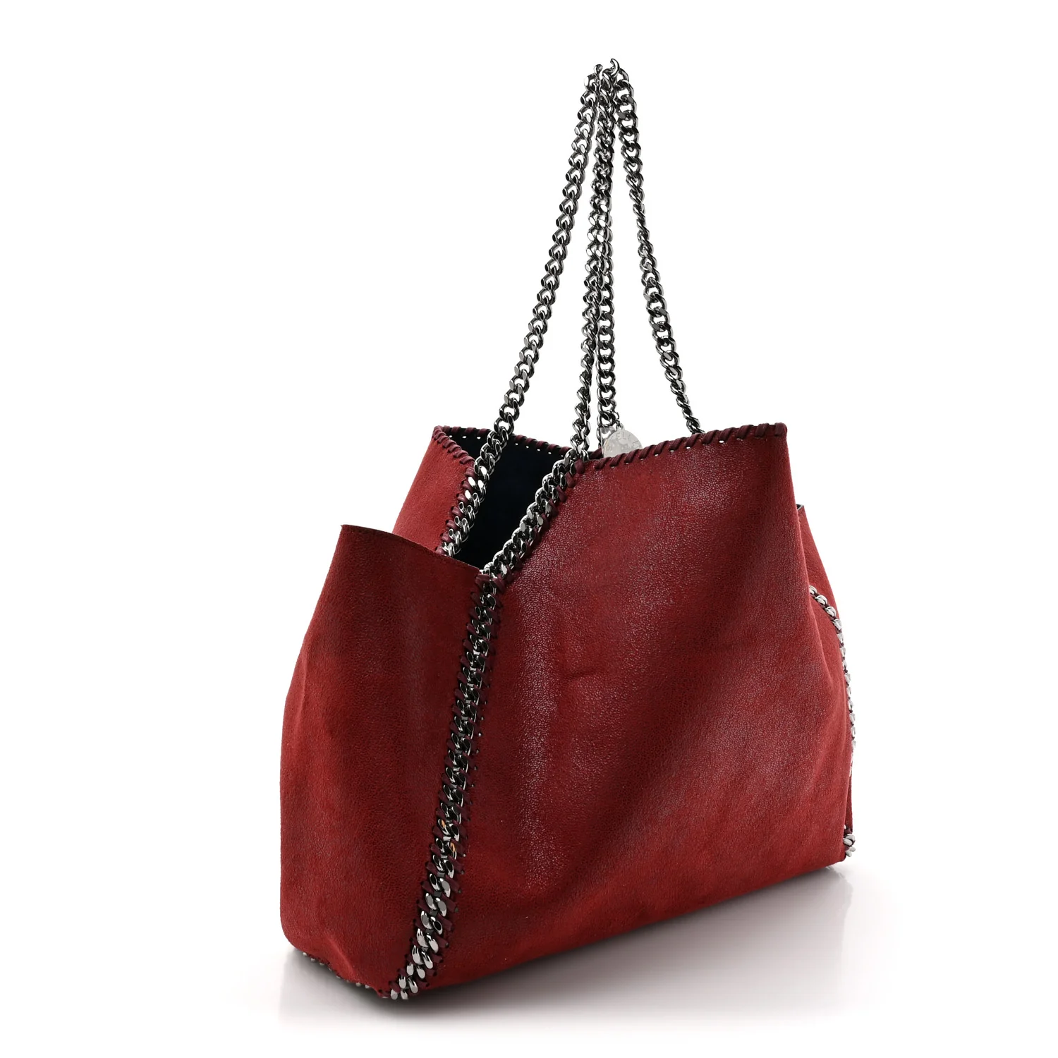 Shaggy Deer Falabella Reversible Tote Red Navy - Image 6