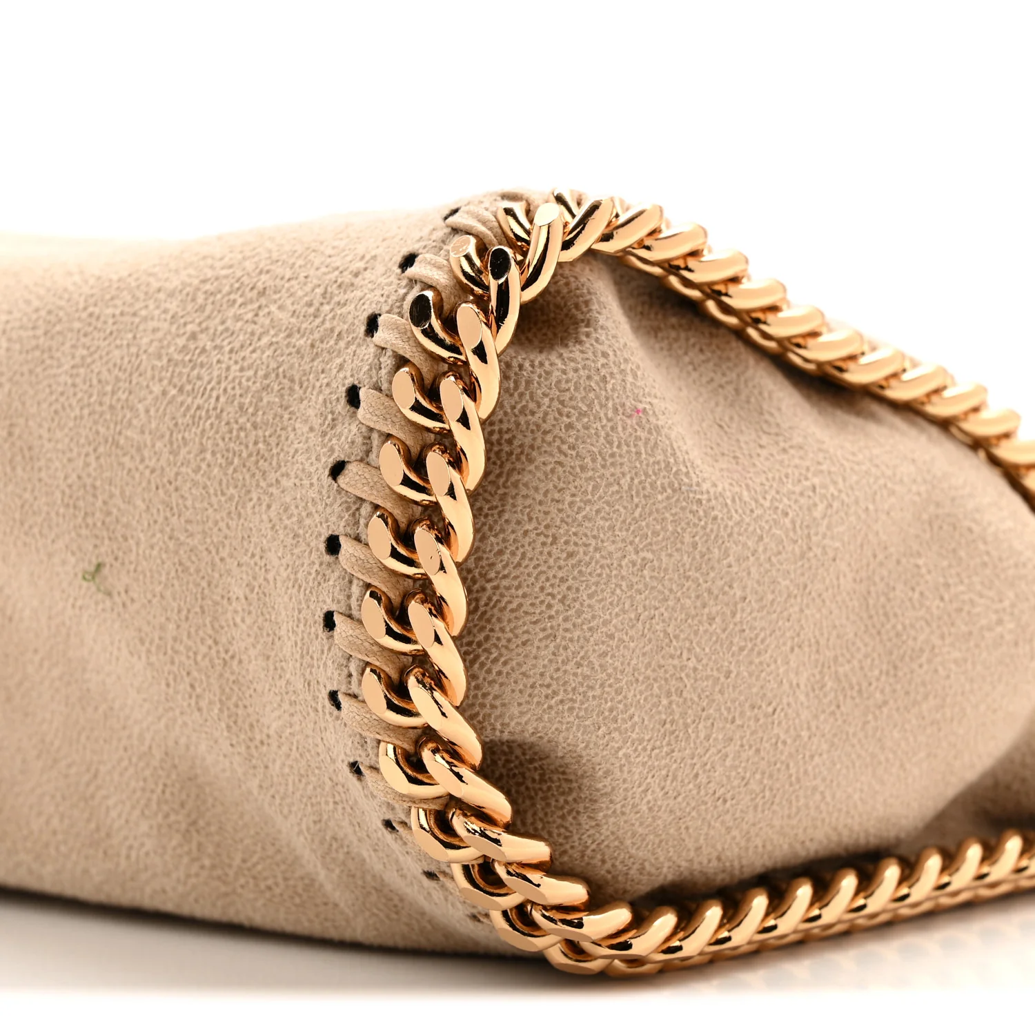 Shaggy Deer Mini Falabella Fold Over Tote Beige - Image 10