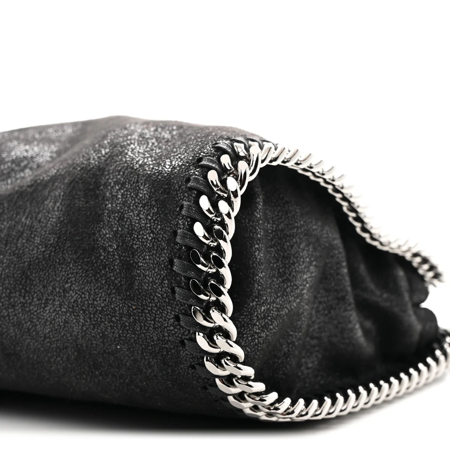 Shaggy Deer Mini Falabella Fold Over Tote Black - Image 9