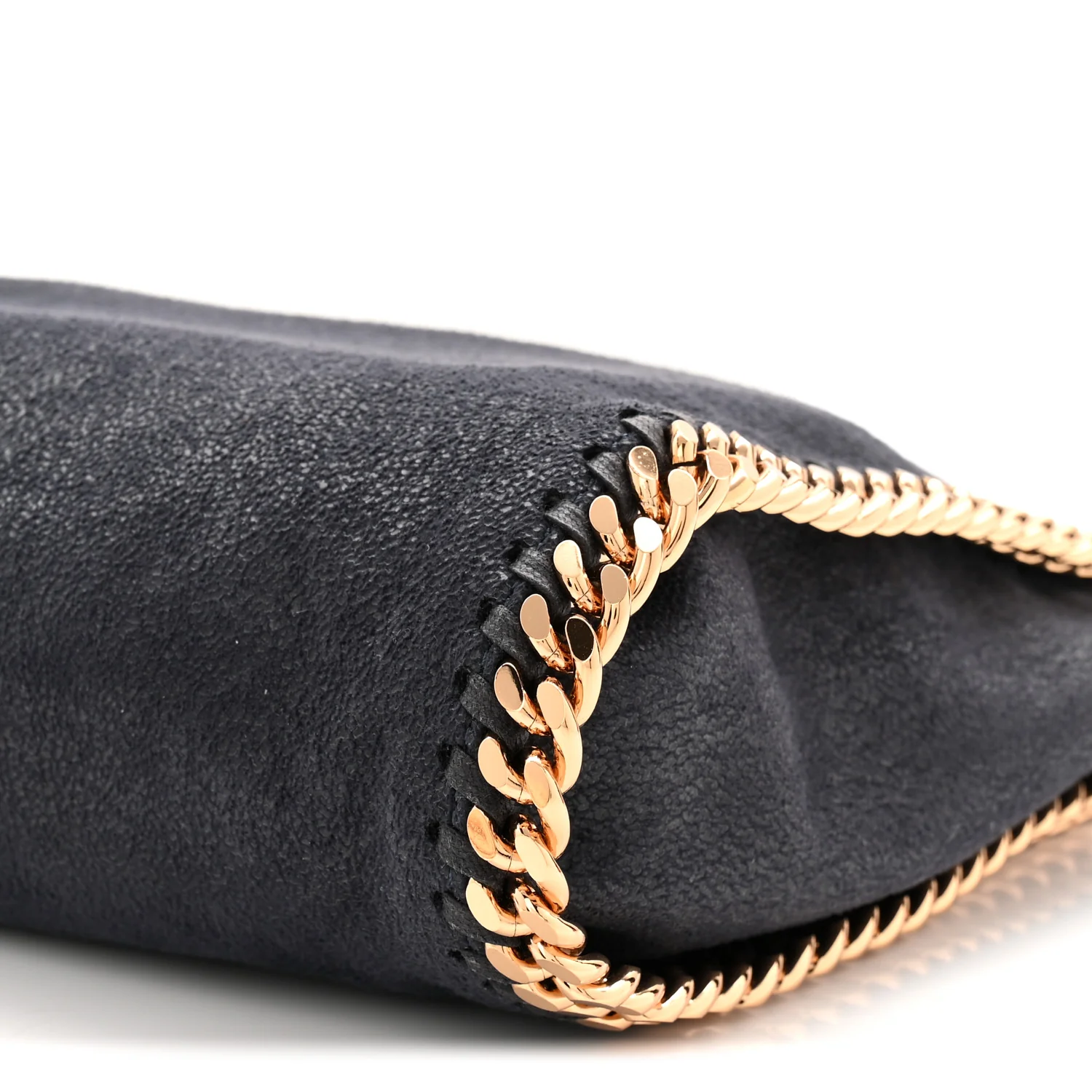 Shaggy Deer Mini Falabella Fold Over Tote Navy - Image 10