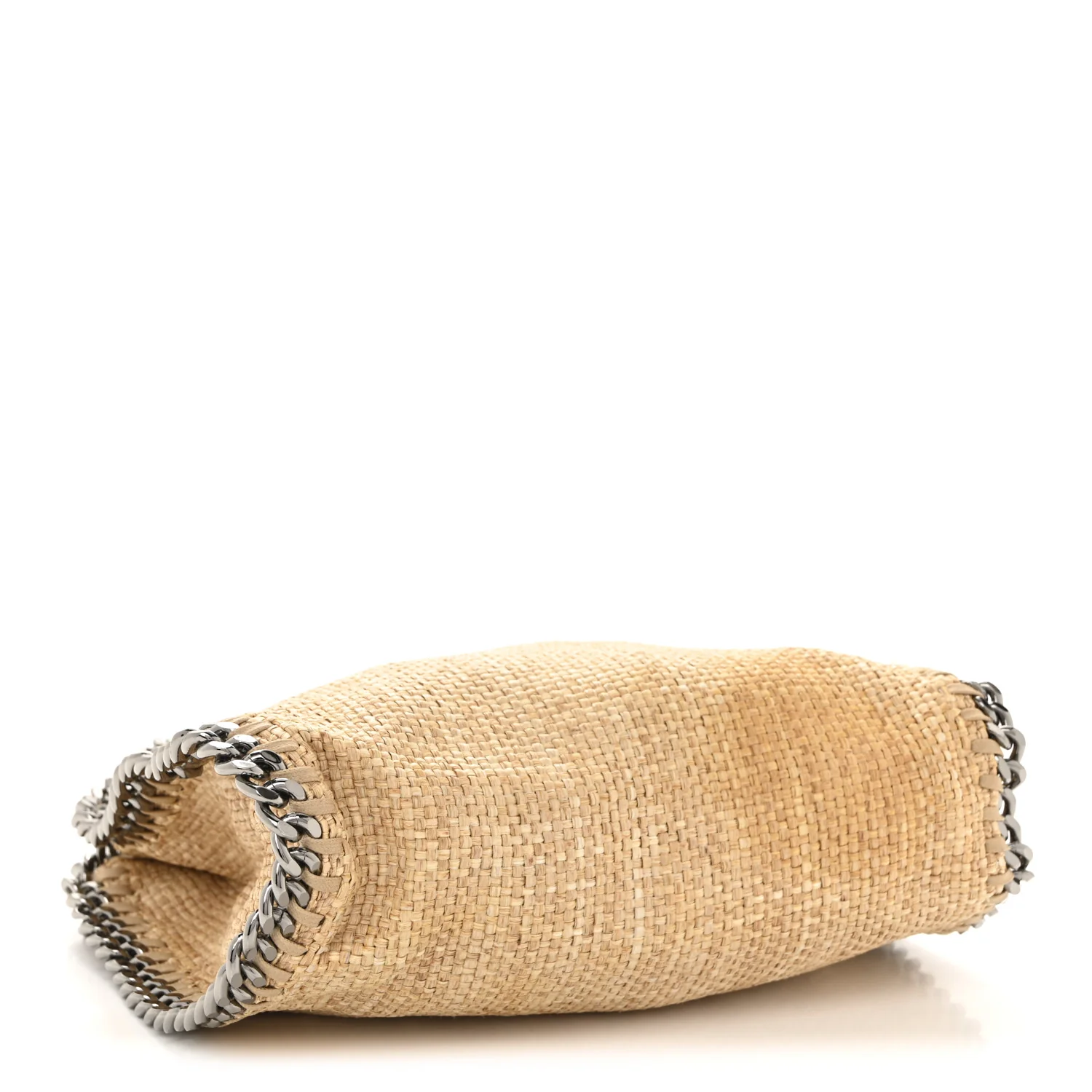 Woven Raffia Mini Falabella Fold Over Natural - Image 4