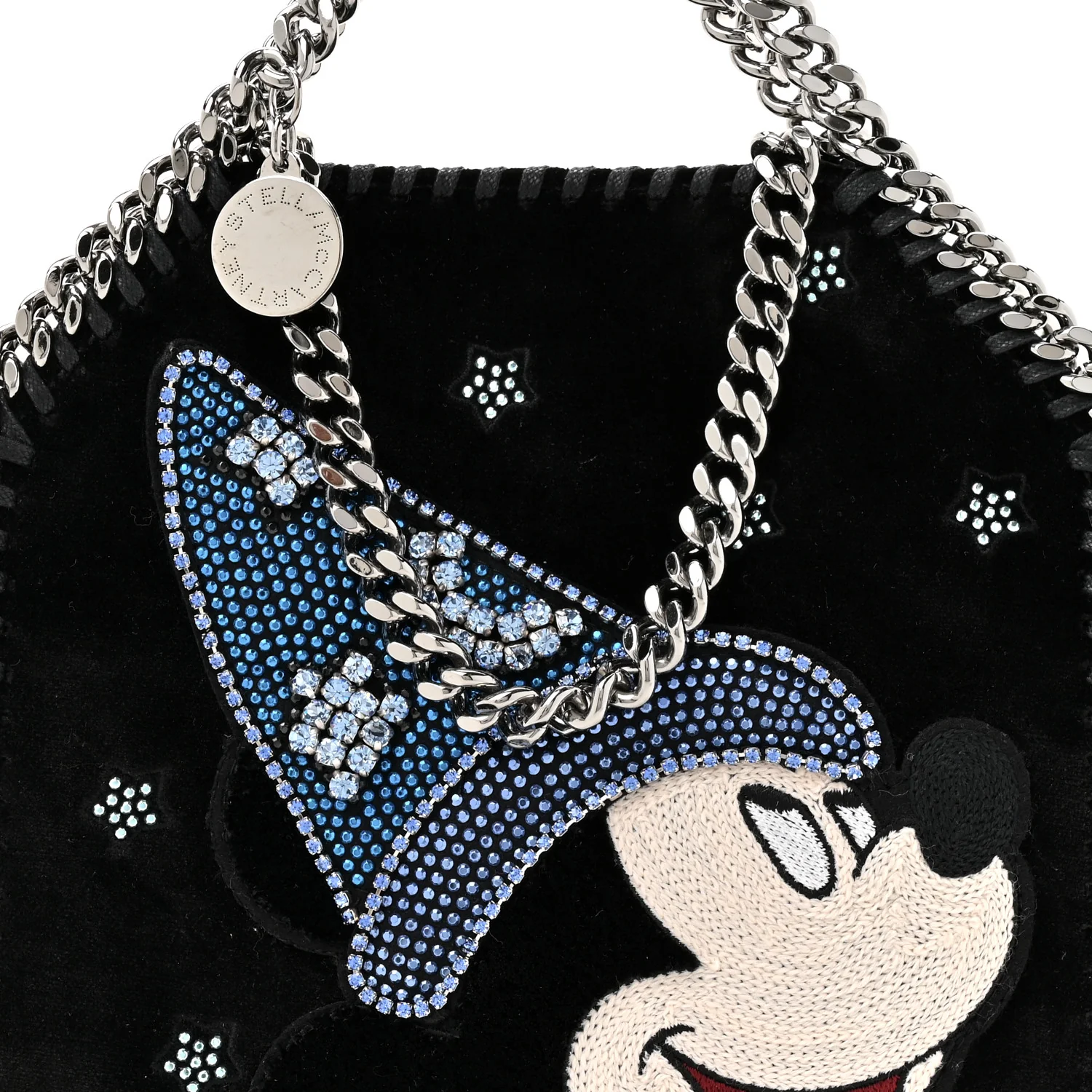 X DISNEY Shaggy Deer Crystal Fantasia Tiny Falabella Tote Tote Black - Image 8