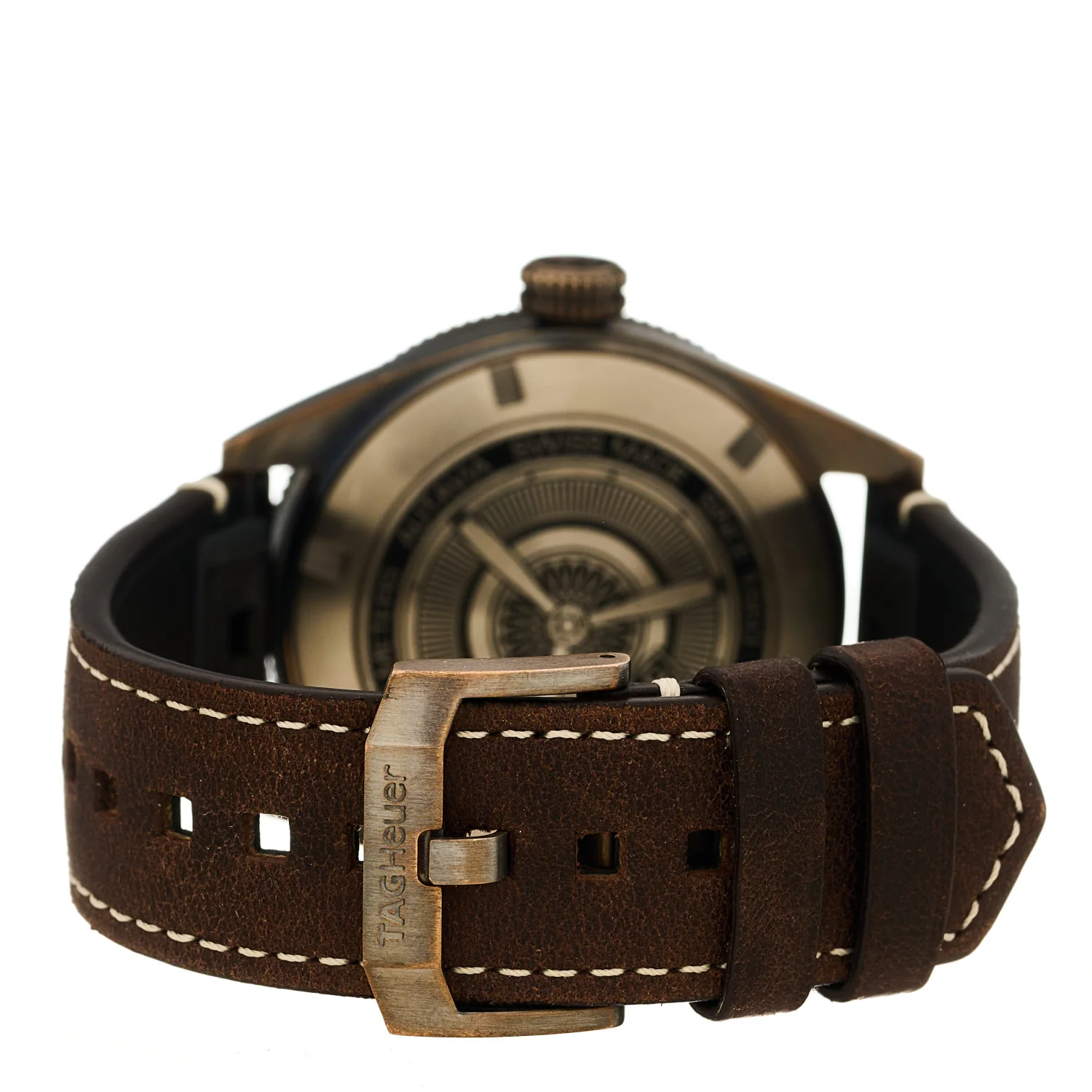 Bronze Calfskin 41mm Autavia Automatic Watch Brown WBE5191 - Image 3