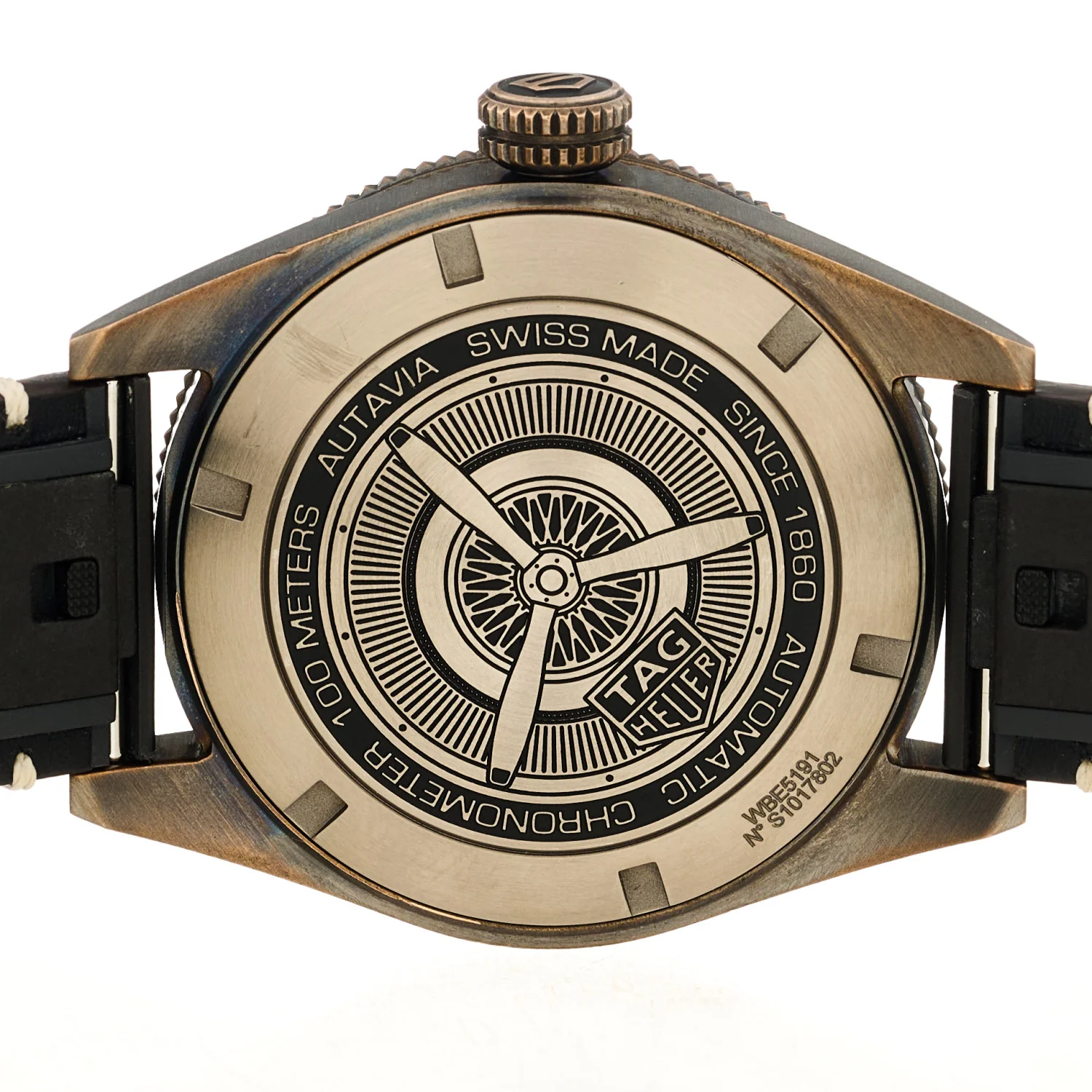 Bronze Calfskin 41mm Autavia Automatic Watch Brown WBE5191 - Image 4