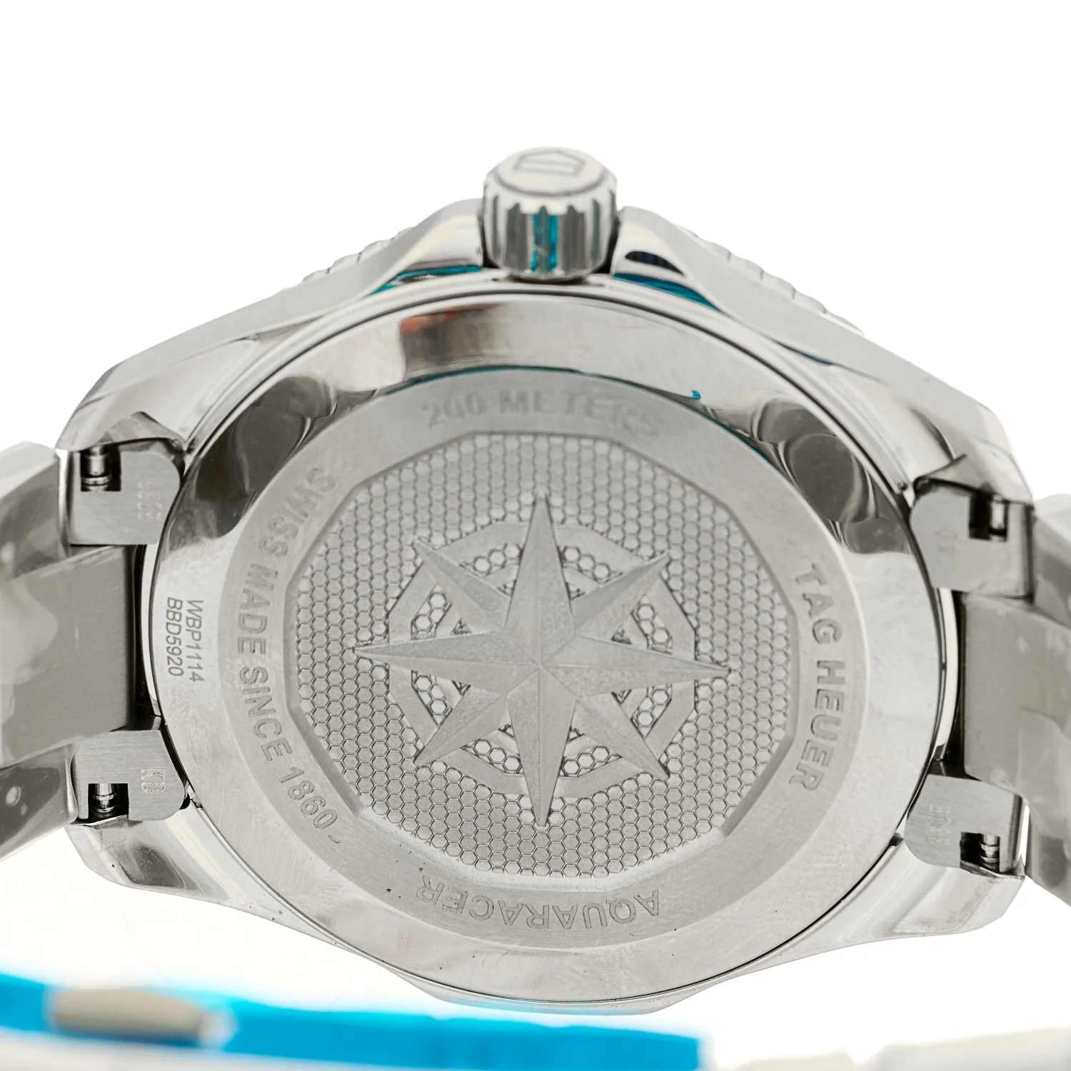 Stainless Steel 40mm Aquaracer Professional 200 Solargraph Quartz Watch Black WBP1114 - Image 4