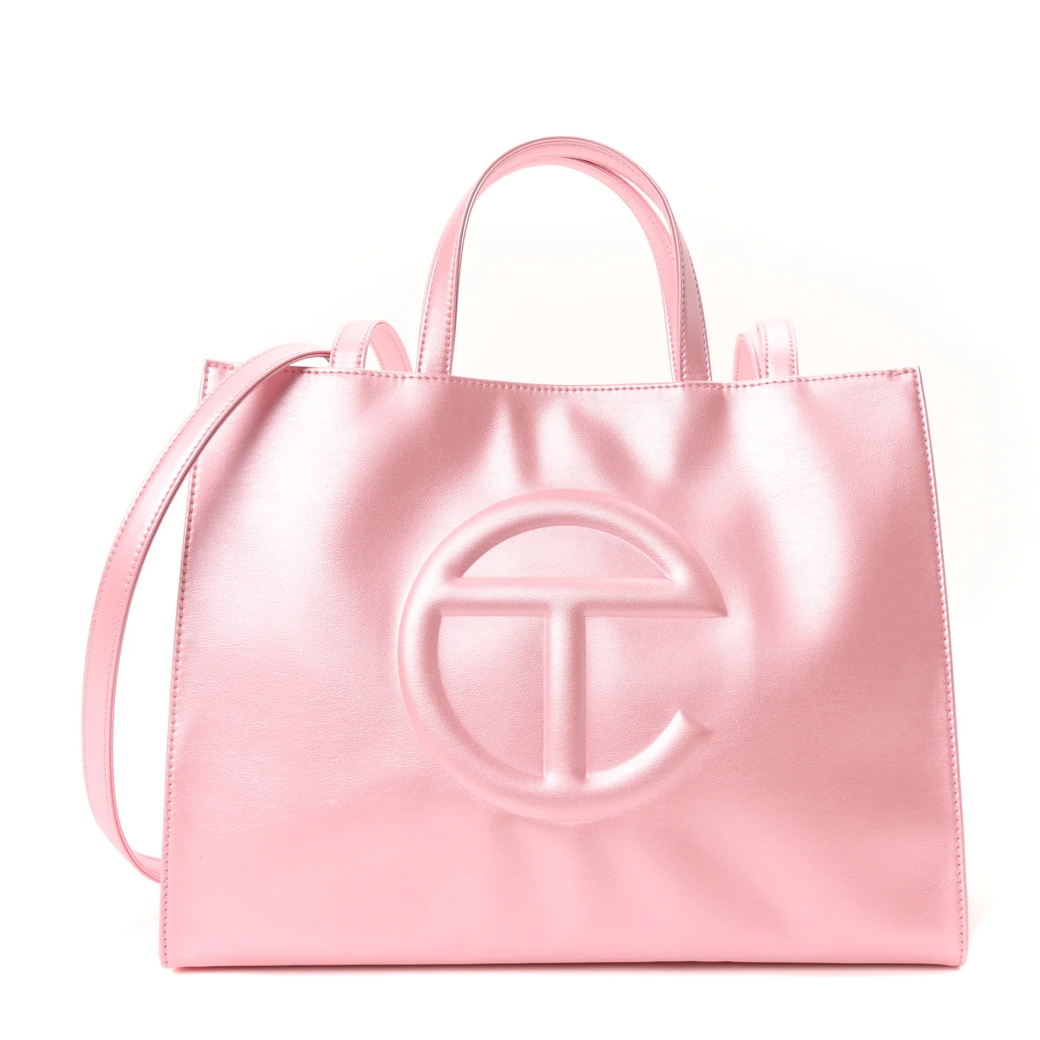 Metallic Vegan Leather Medium Shopping Bag Ballerina
