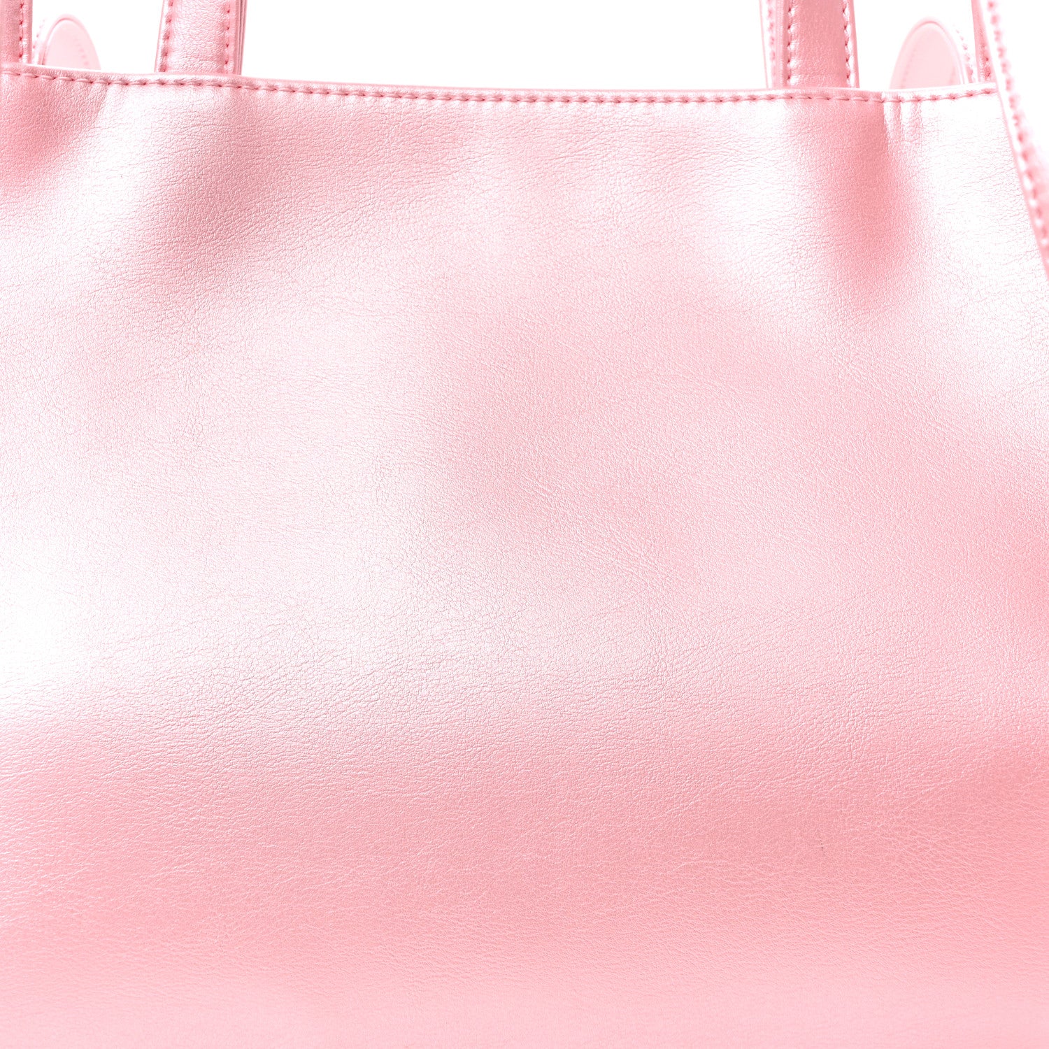 Metallic Vegan Leather Medium Shopping Bag Ballerina - Image 8
