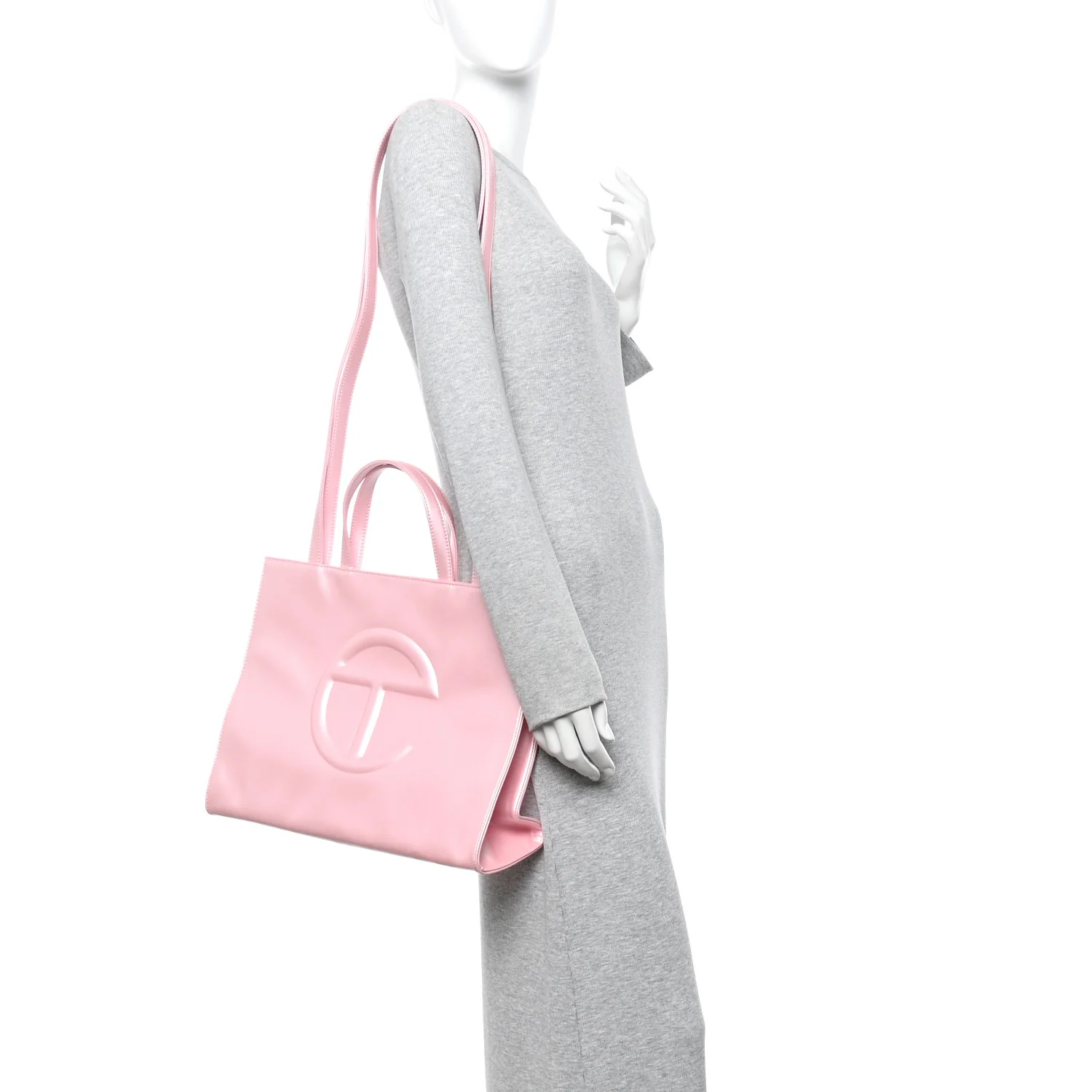 Metallic Vegan Leather Medium Shopping Bag Ballerina - Image 2