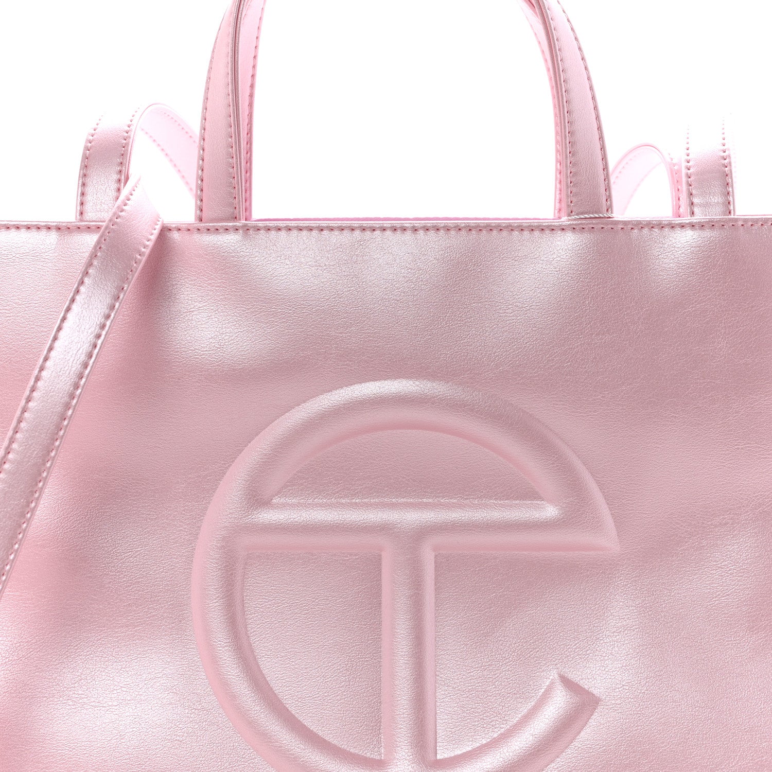 Metallic Vegan Leather Medium Shopping Bag Ballerina - Image 8