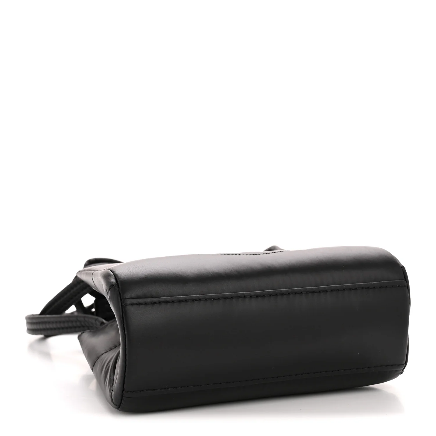 Nylon Small Puff Shopping Bag Black - Image 4