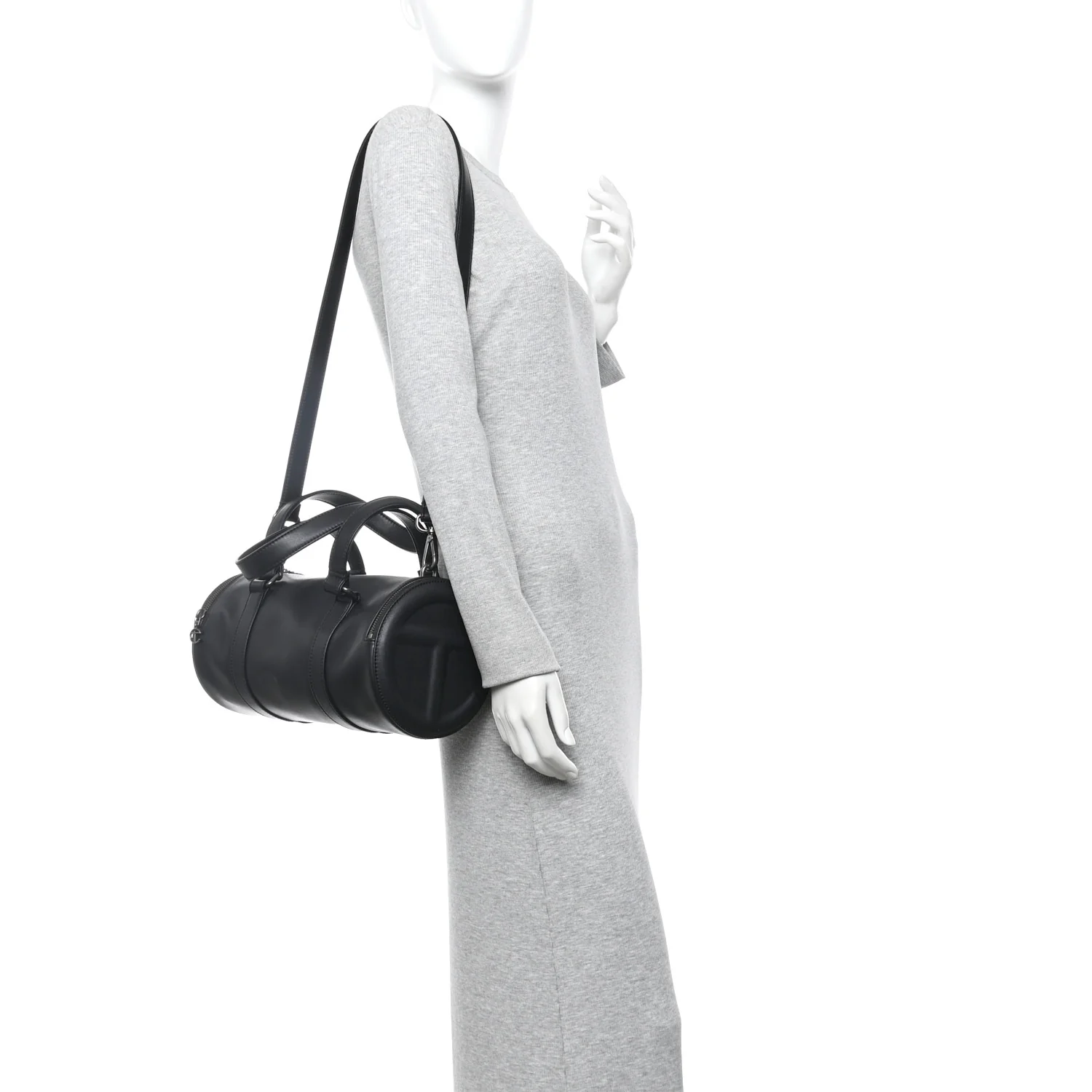 Vegan Leather Medium Duffle Black - Image 2
