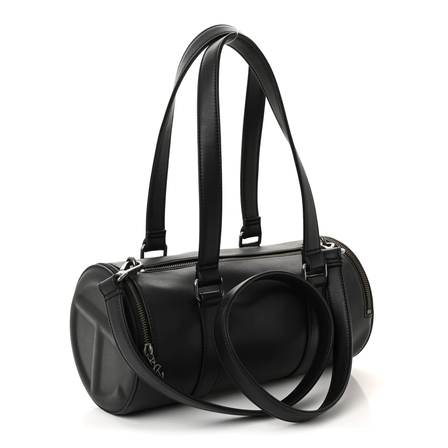 Vegan Leather Medium Duffle Black - Image 3