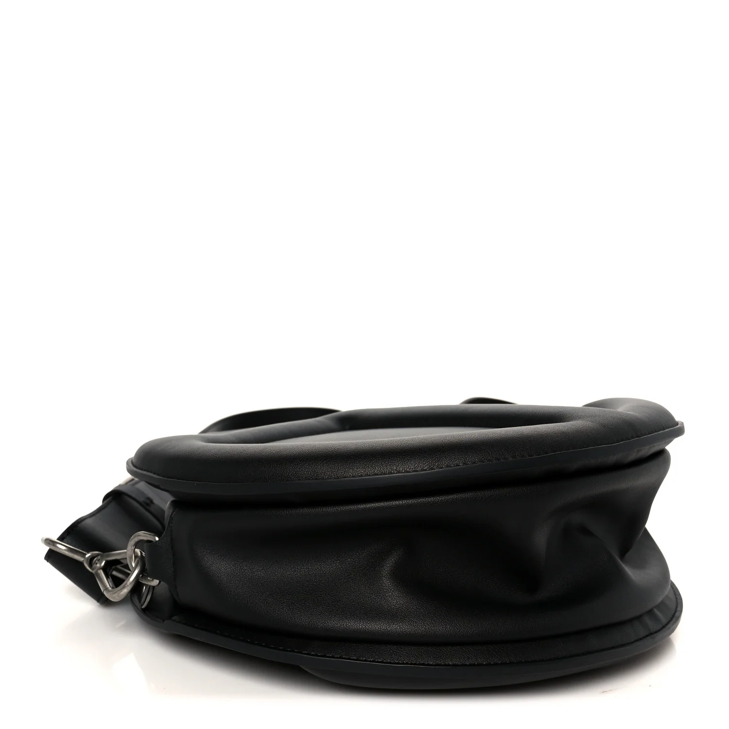 Vegan Leather Round Circle Bag Black - Image 6