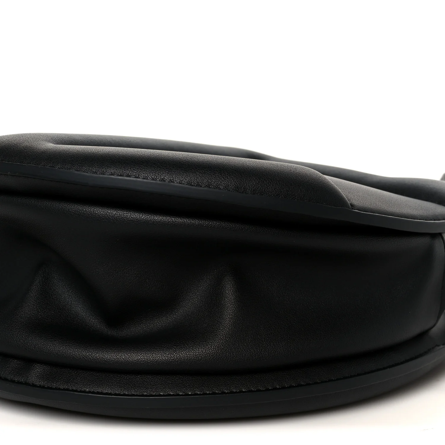 Vegan Leather Round Circle Bag Black - Image 9