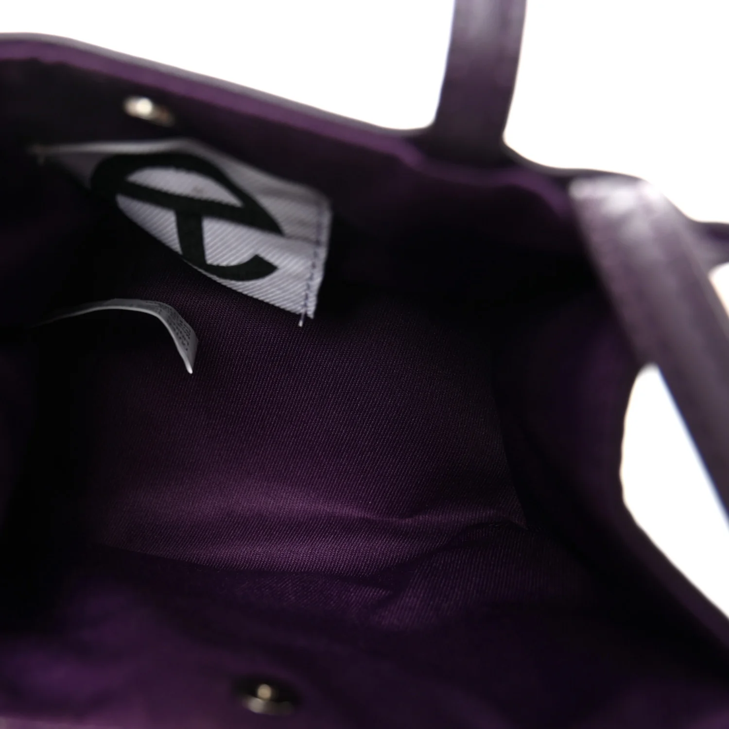 Vegan Leather Small Shopping Bag Eggplant - Image 9