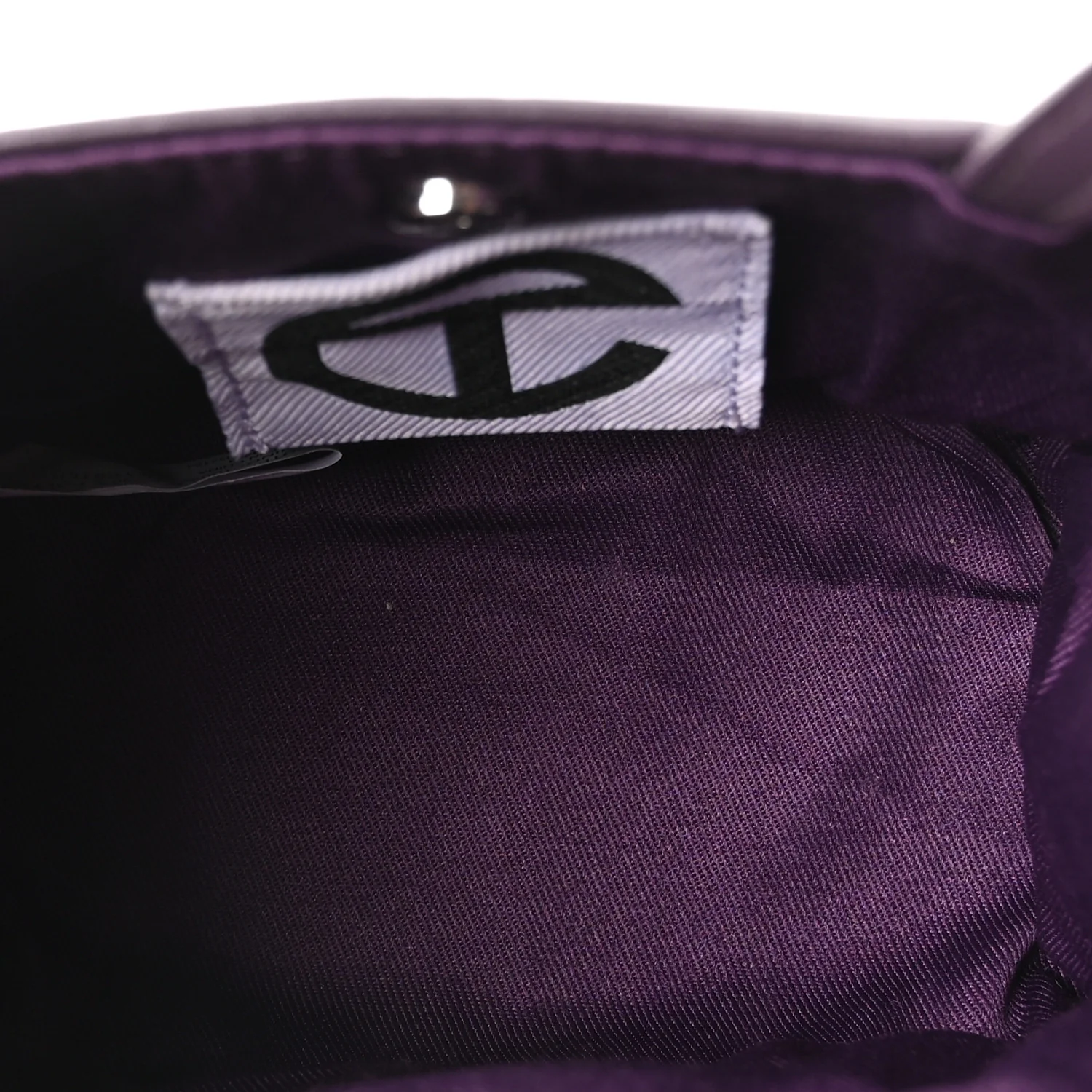 Vegan Leather Small Shopping Bag Eggplant - Image 5