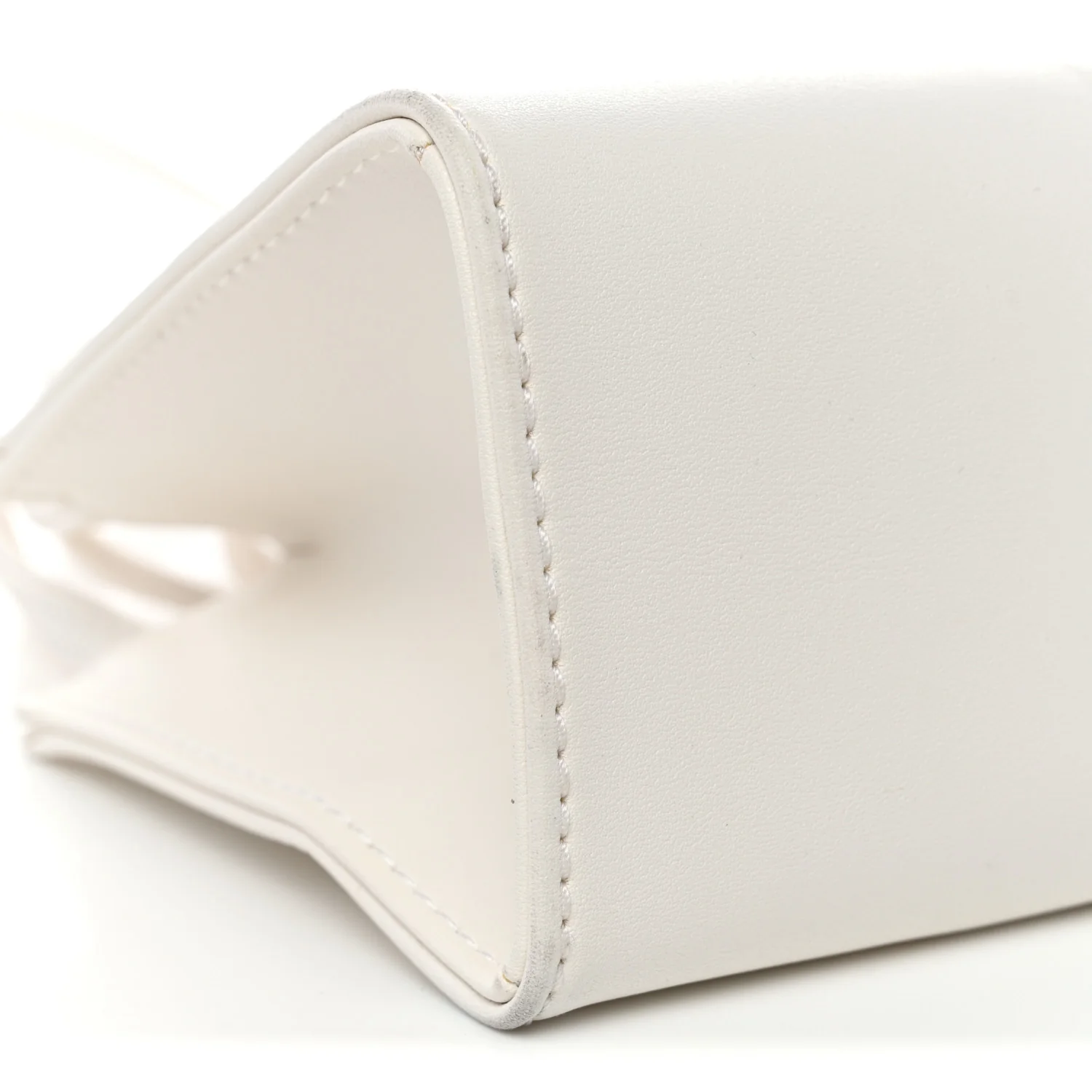Vegan Leather Small Shopping Bag White - Image 10