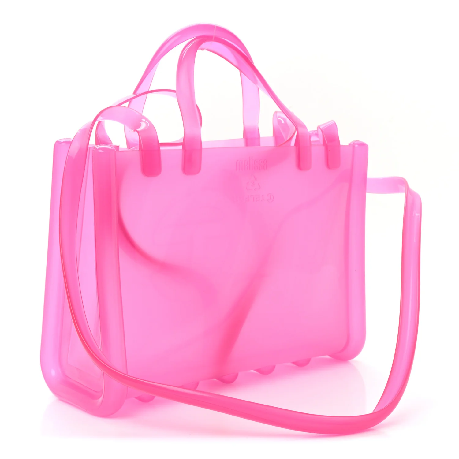 x MELISSA Jelly Medium Shopping Bag Clear Pink - Image 3