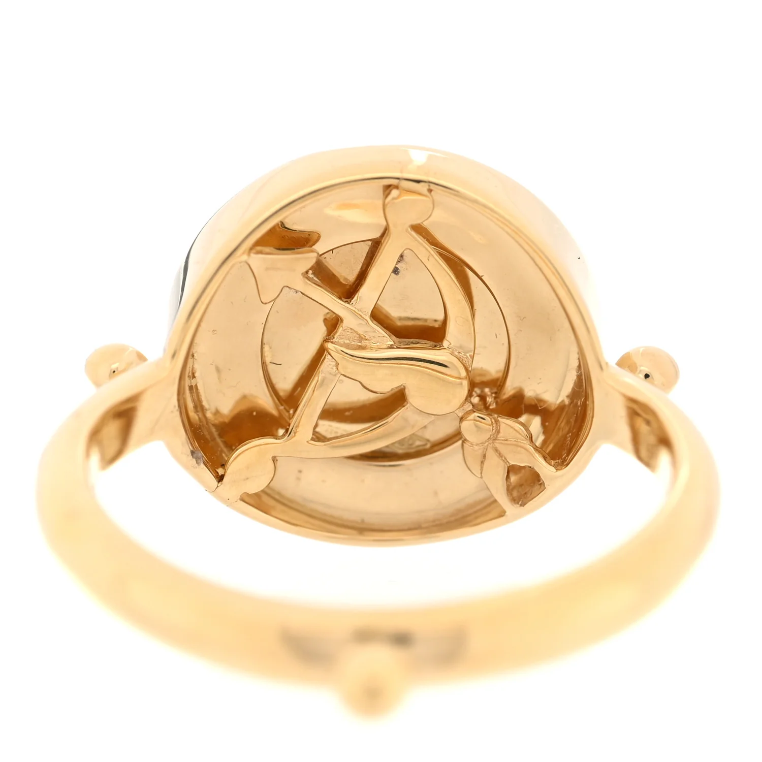 18K Yellow Gold Diamond Angel Ring 52 6 - Image 4