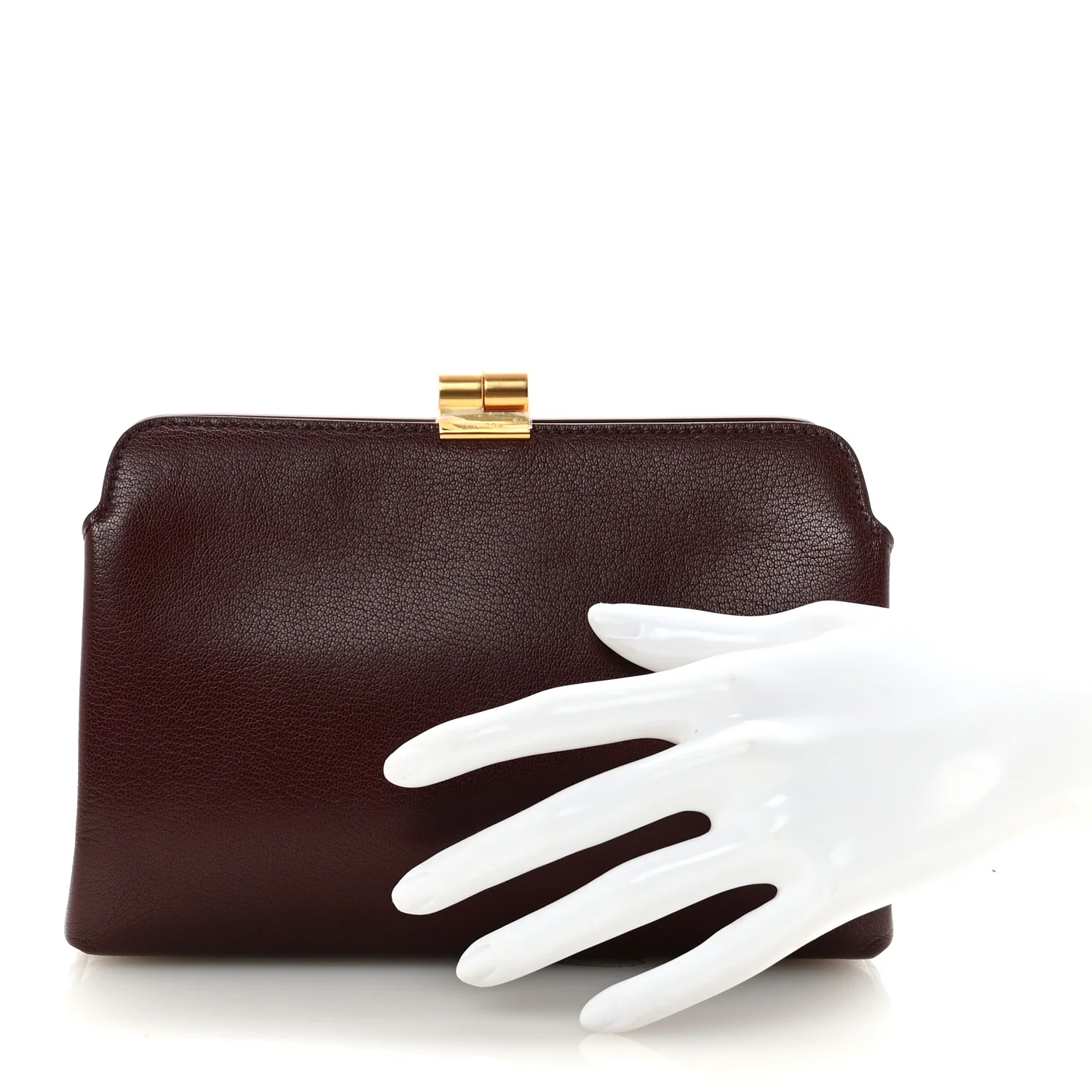 Goatskin Amazon Clutch Burgundy - Image 2