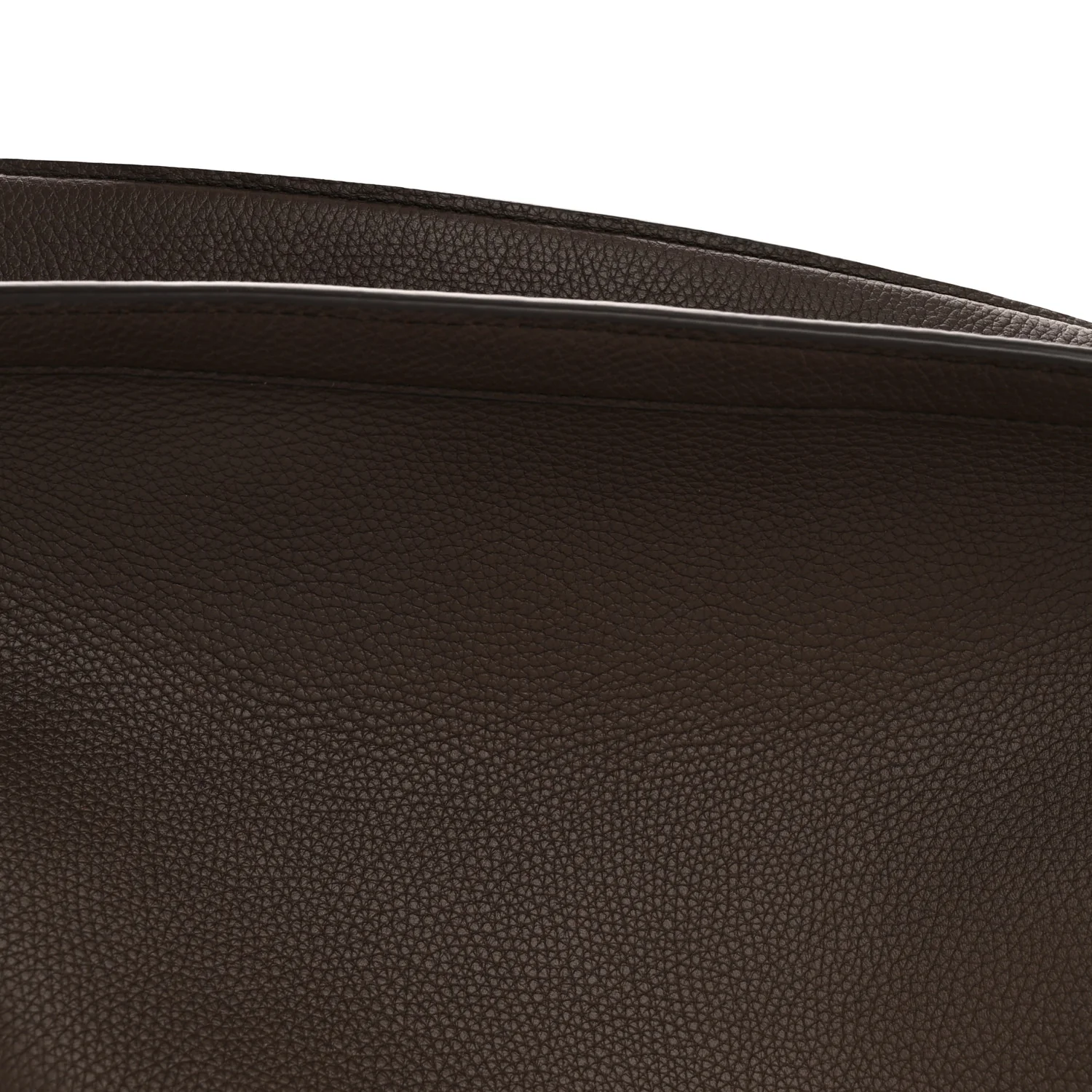 Grained Calfskin Large Slouchy Banana Bag Brunette - Image 8