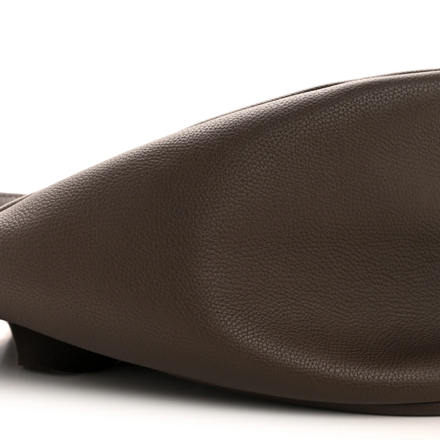 Grained Calfskin Large Slouchy Banana Bag Brunette - Image 9