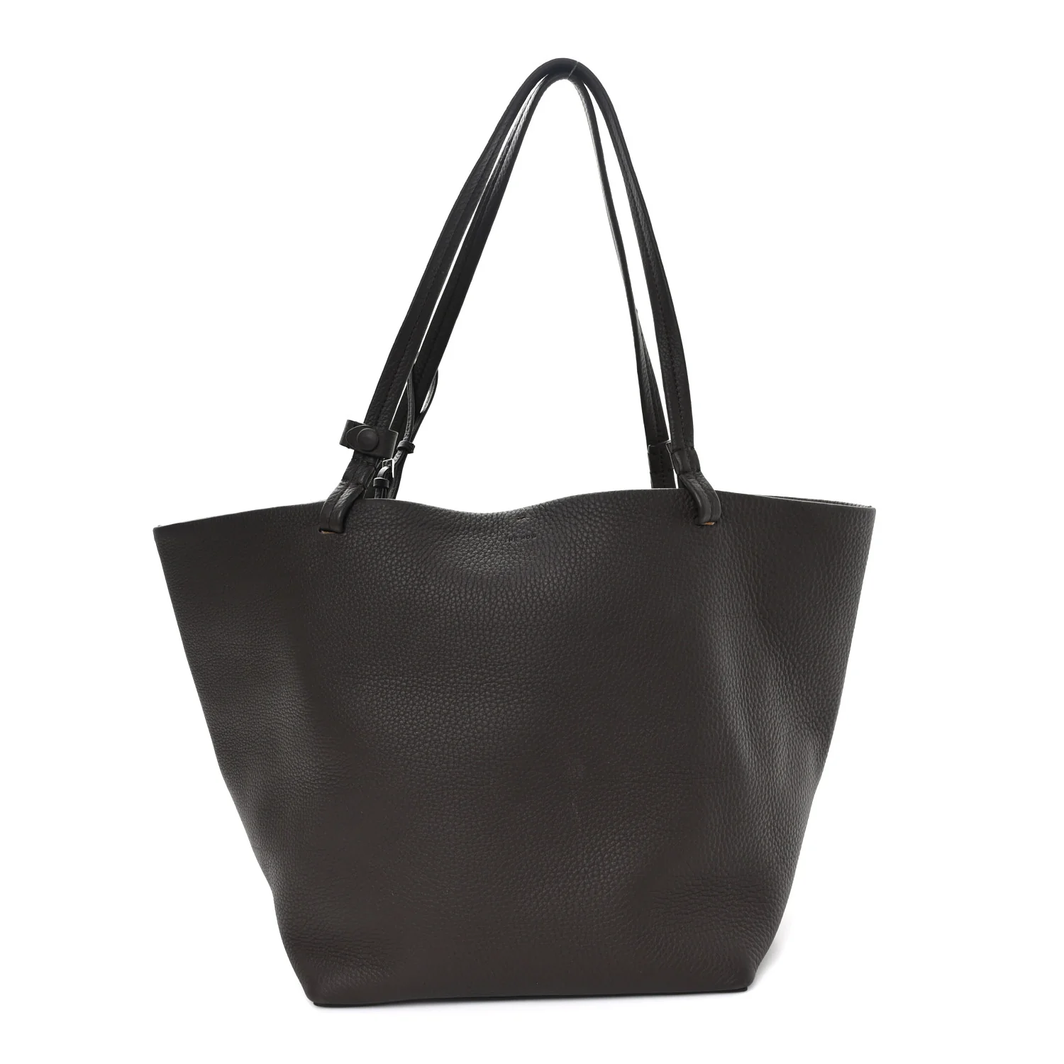 Grained Calfskin Park Tote Three Deep Brown