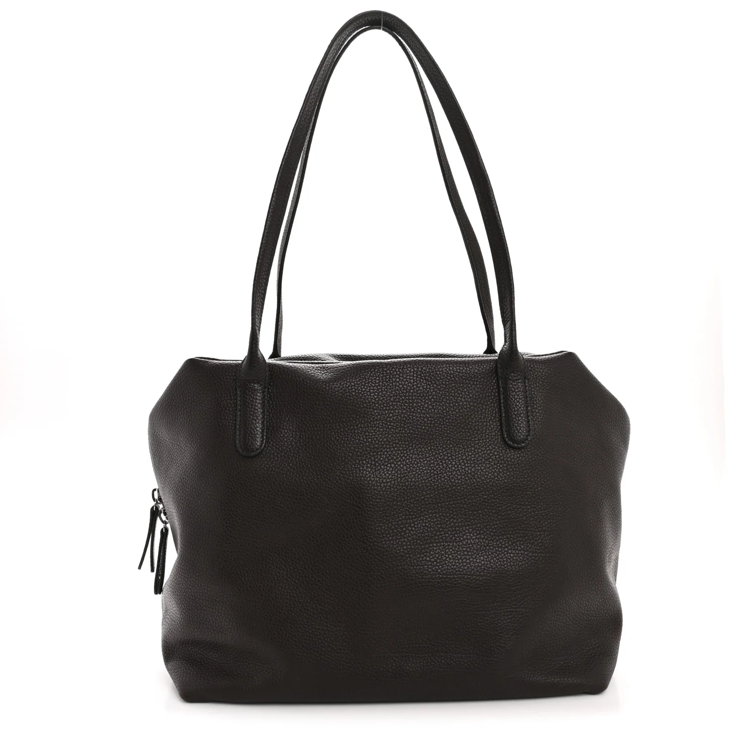 Grained Saddle Calfskin Henri Bag Brunette